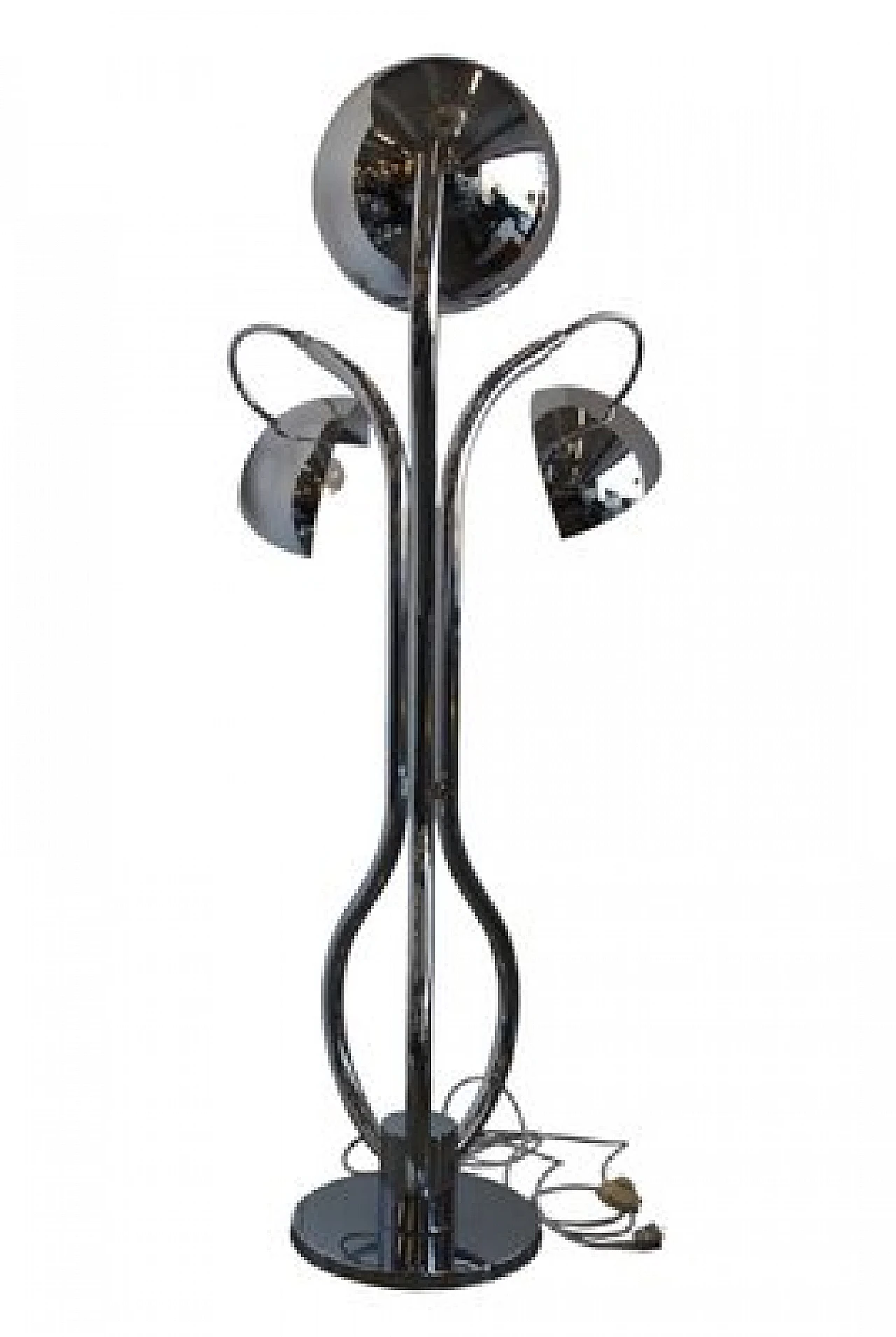 Chromed steel floor lamp by Adalberto Dal Lago, 1970s 3