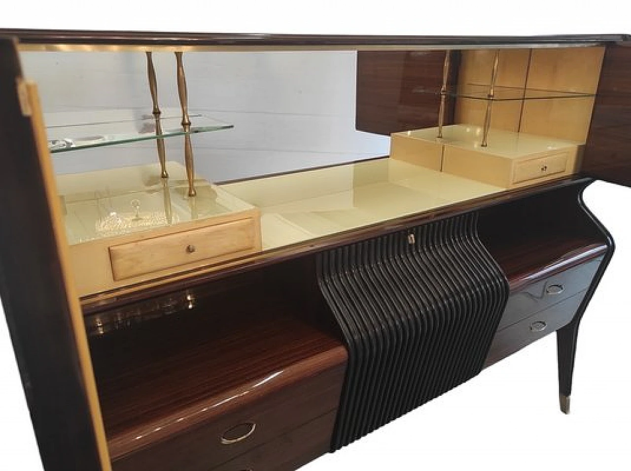 Sideboard with bar cabinet attributed to O Borsani for ABV, 1950s 17