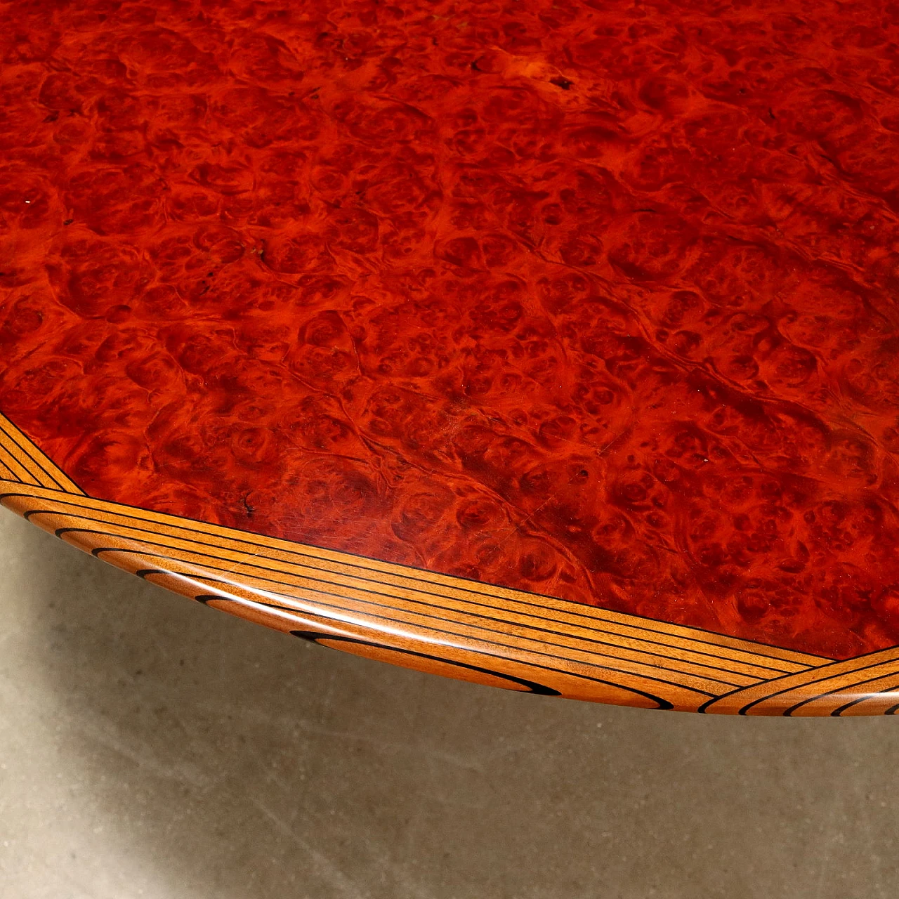Tavolo tondo Artona in legno di A. & T. Scarpa per Maxalto, anni '70 4