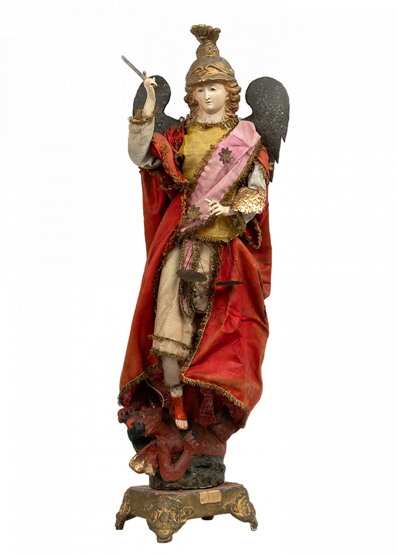 Neapolitan sculpture depicting The Archangel Michael, 20th century 5