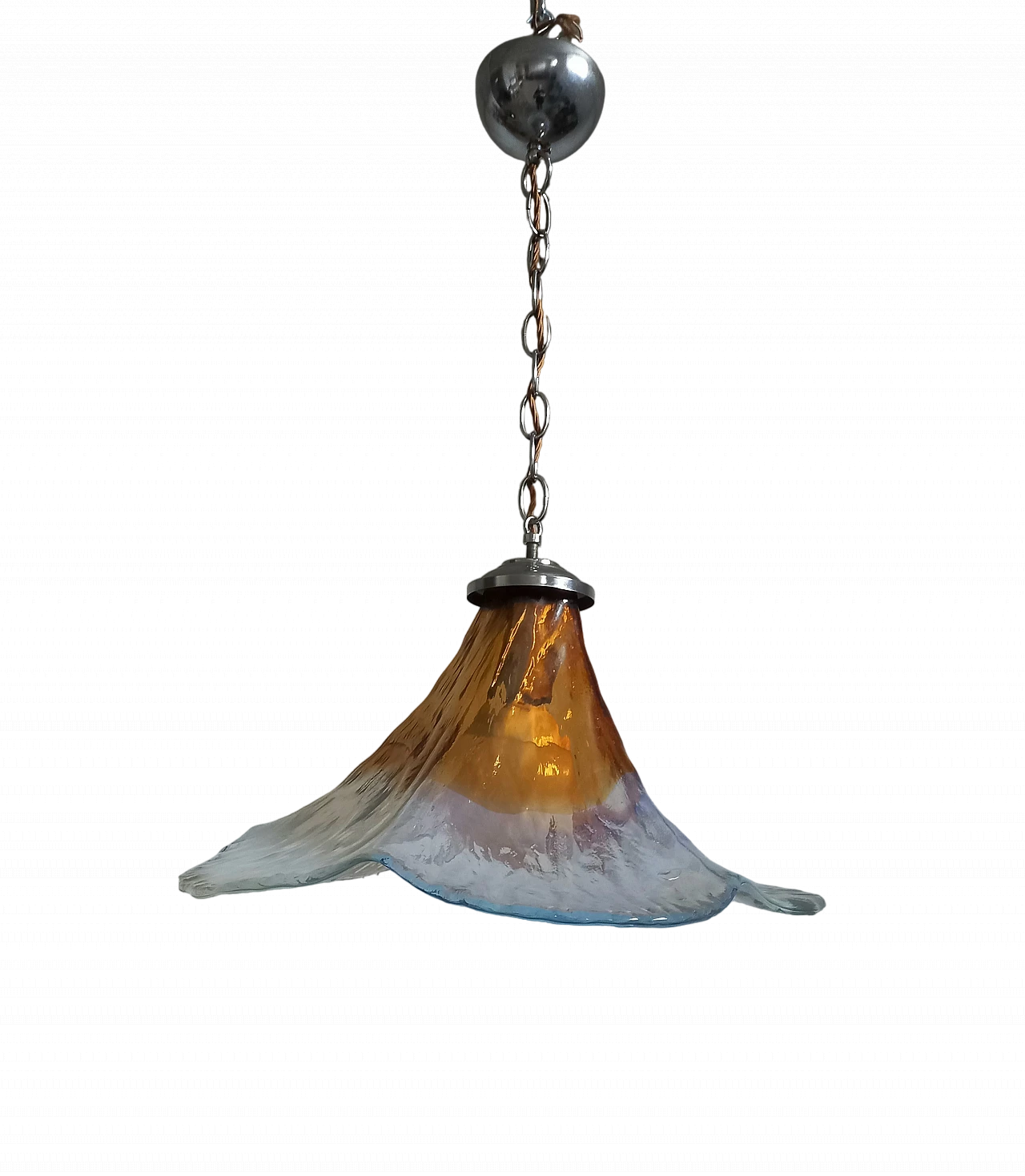 Two-tone Murano glass chandelier, 1970s 7