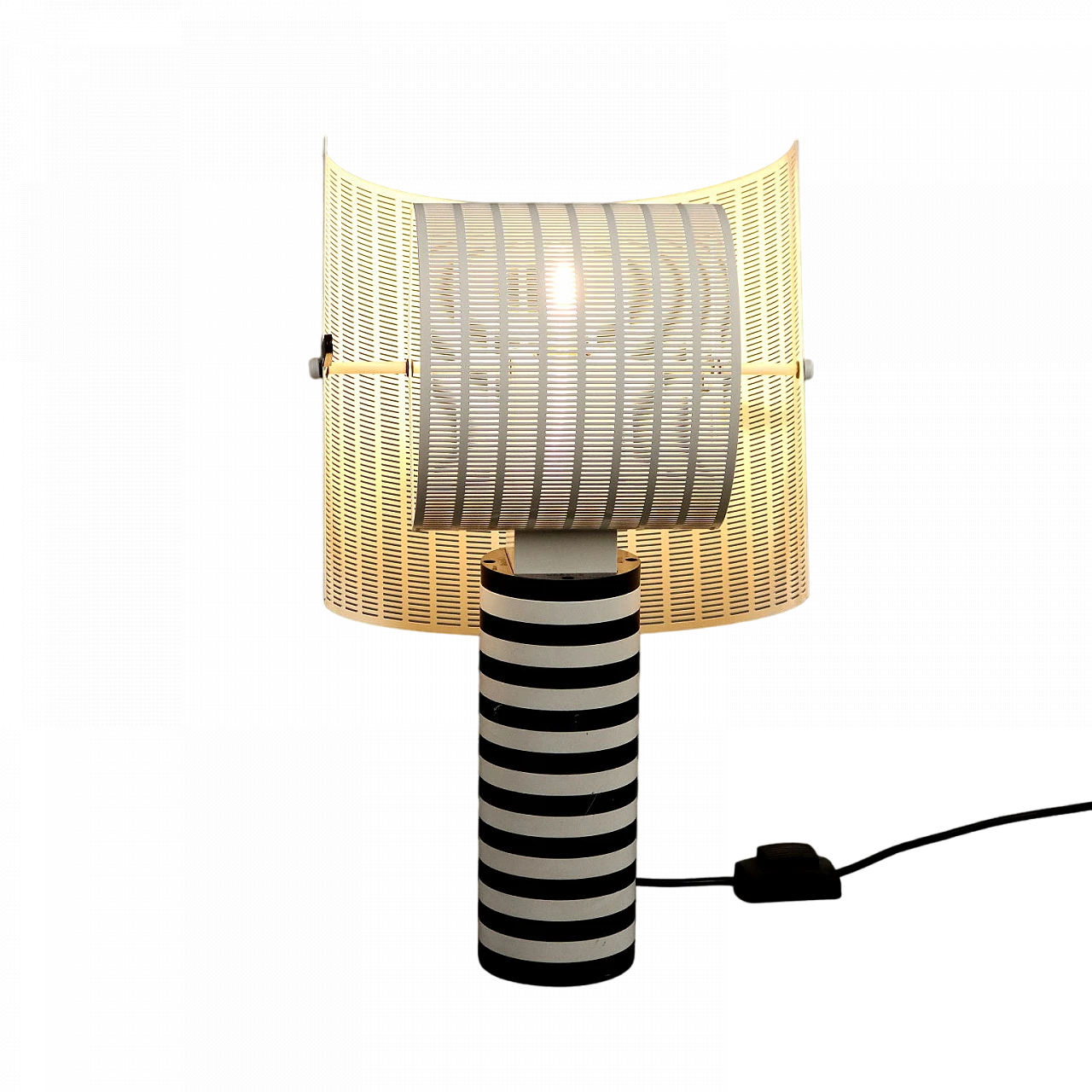 Lampada da tavolo Shogun in acciaio di M. Botta per Artemide, anni '80 10