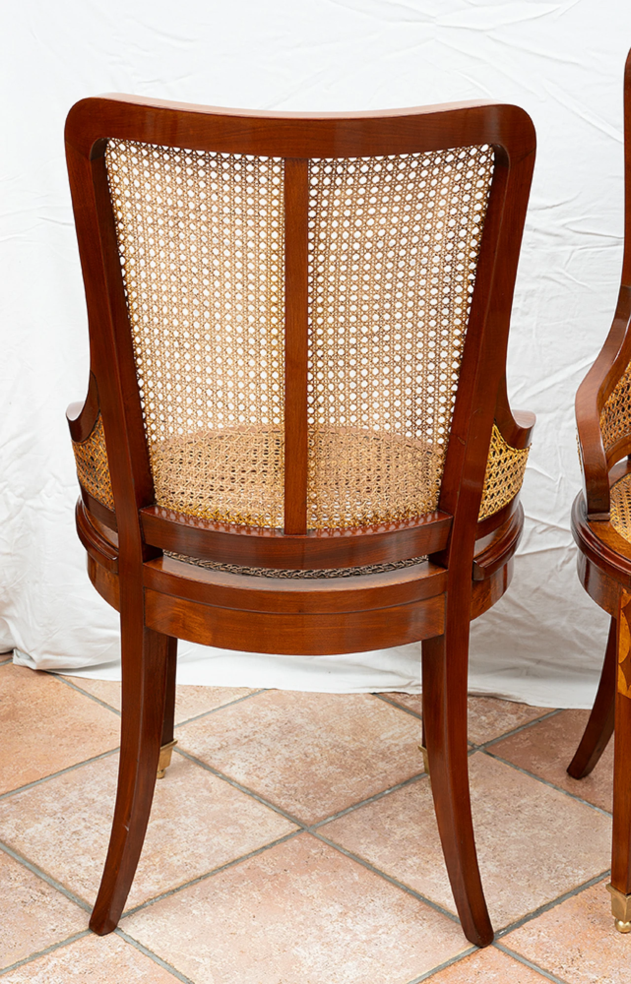 8 French Napoleon III chairs in wood and Vienna straw, 19th century 5