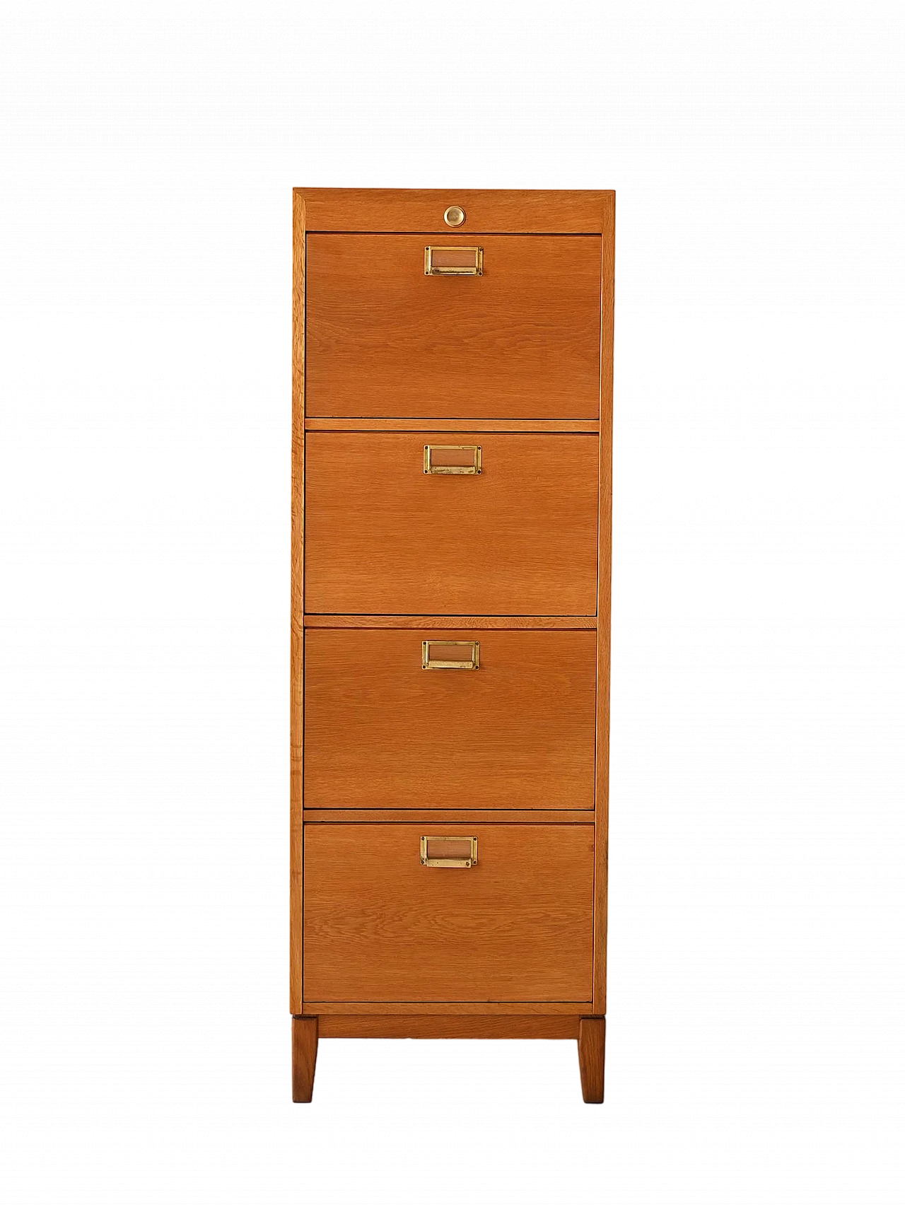 Scandinavian oak office filing cabinet, 1960s 8