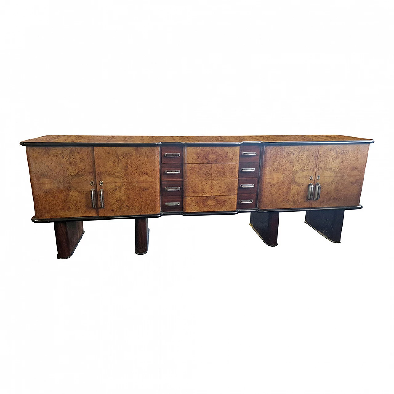 Art Deco walnut veneered and walnut-root sideboard, 1930s 1