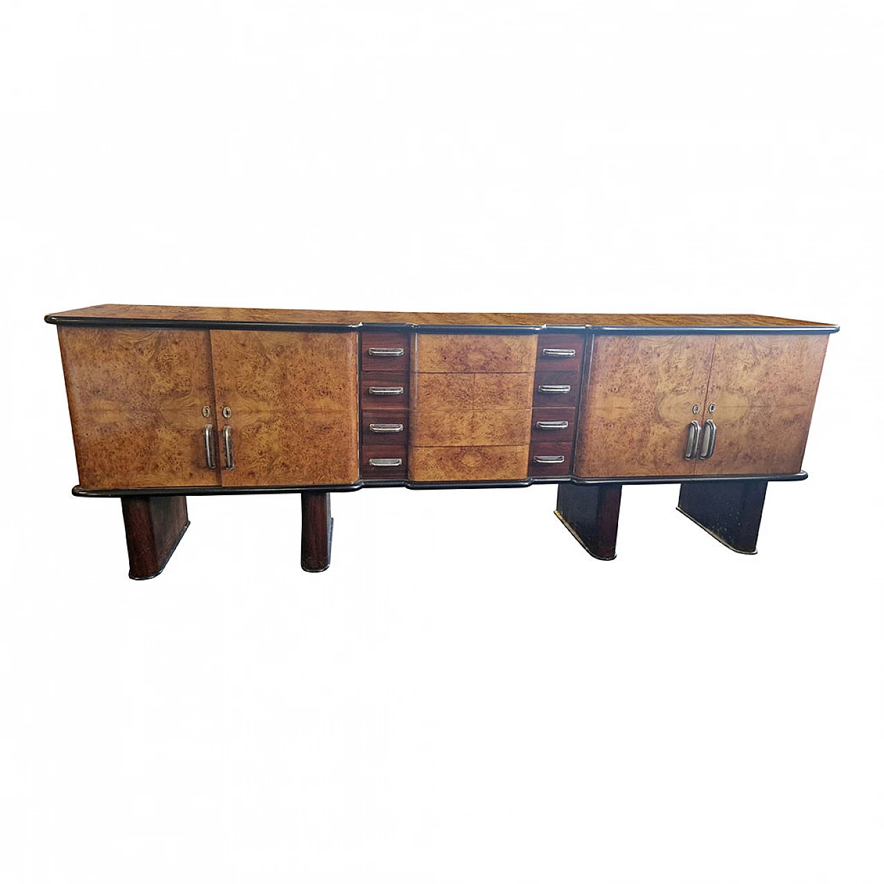 Art Deco walnut veneered and walnut-root sideboard, 1930s 2