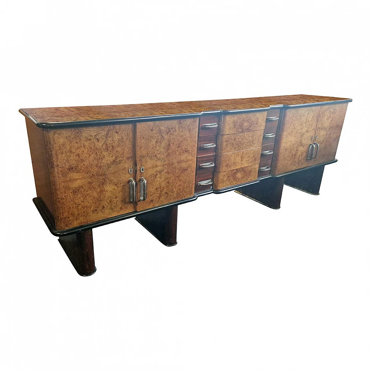 Art Deco walnut veneered and walnut-root sideboard, 1930s 3