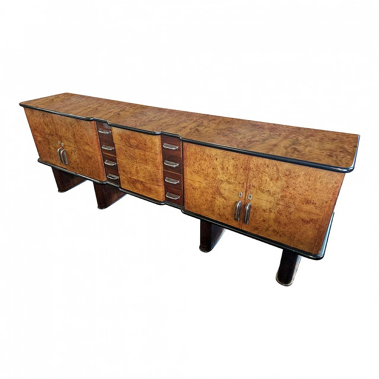 Art Deco walnut veneered and walnut-root sideboard, 1930s 4