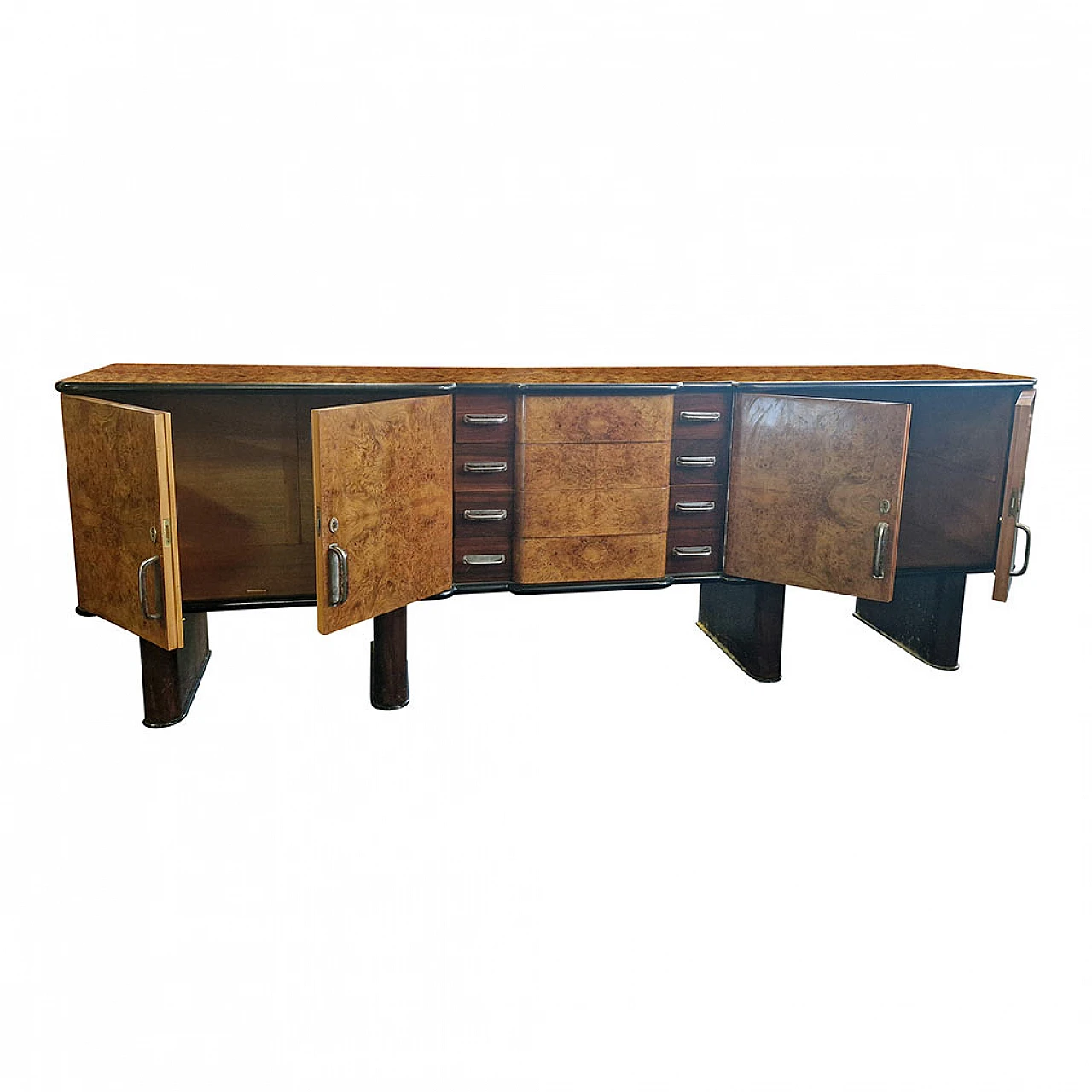 Art Deco walnut veneered and walnut-root sideboard, 1930s 5