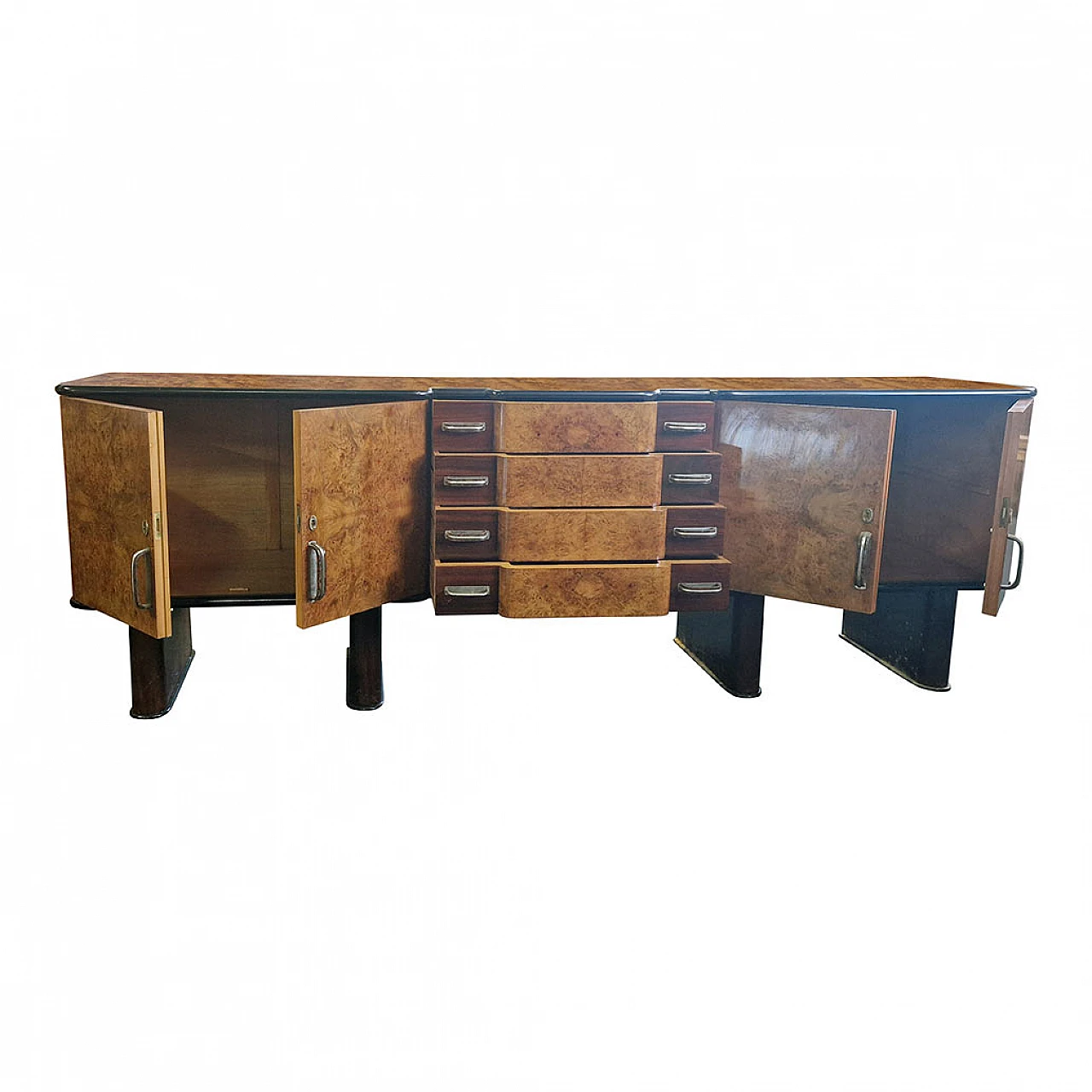 Art Deco walnut veneered and walnut-root sideboard, 1930s 6