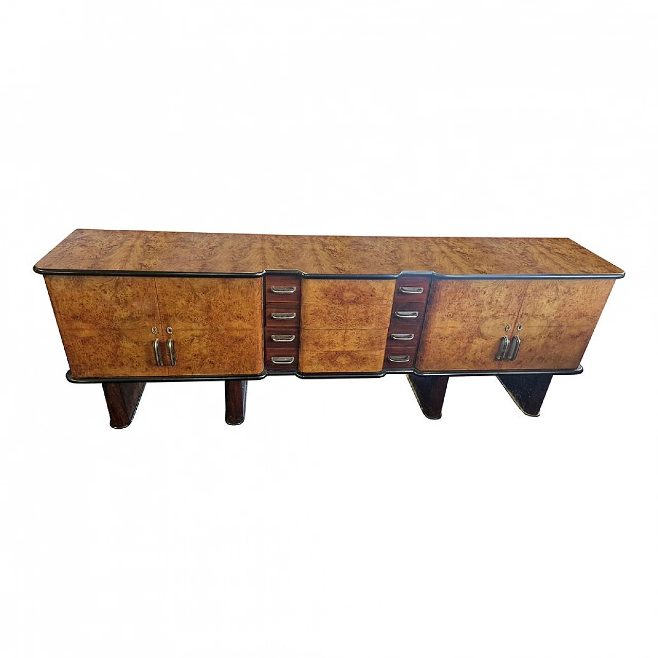 Art Deco walnut veneered and walnut-root sideboard, 1930s 8