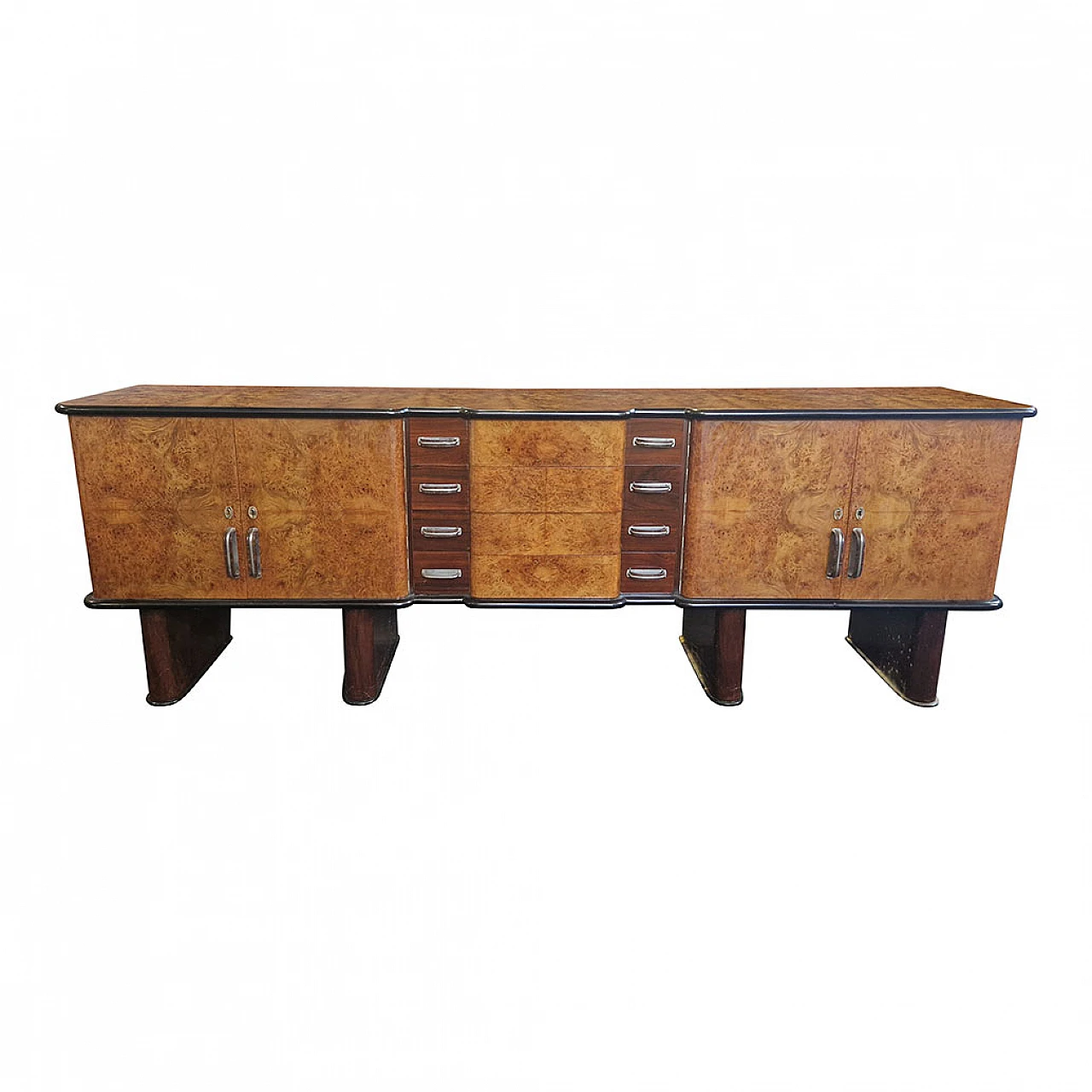 Art Deco walnut veneered and walnut-root sideboard, 1930s 9