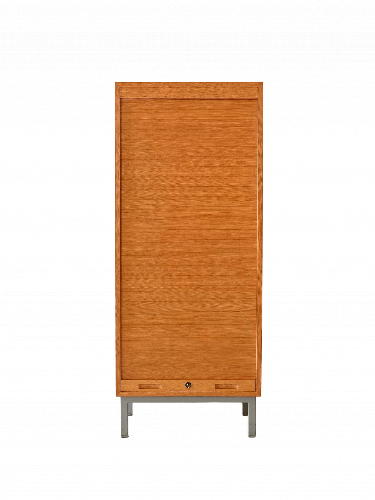 Oak filing cabinet with shutter, 1960s 12