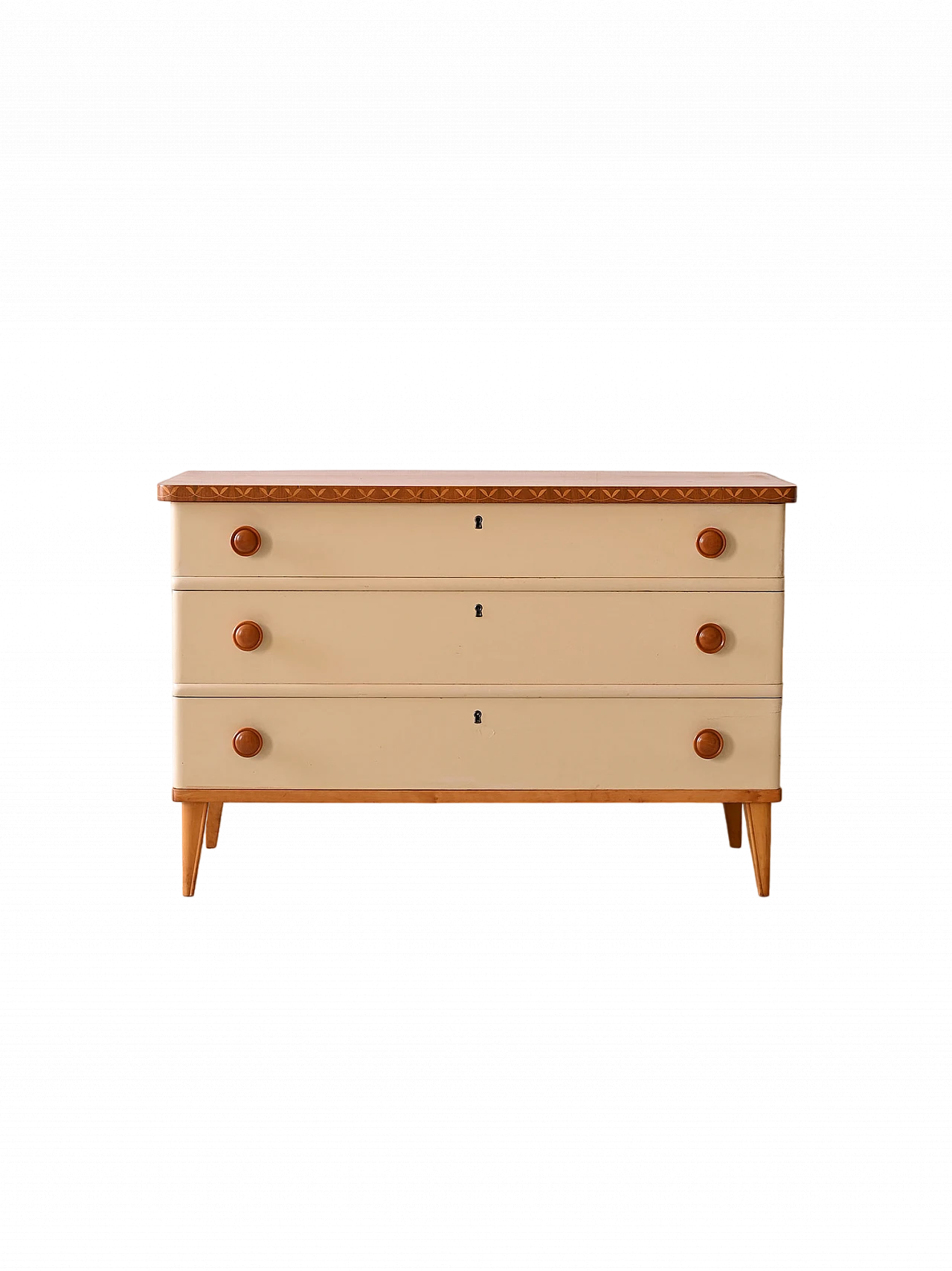 Birch chest of drawers in Art Deco style, 1960s 11