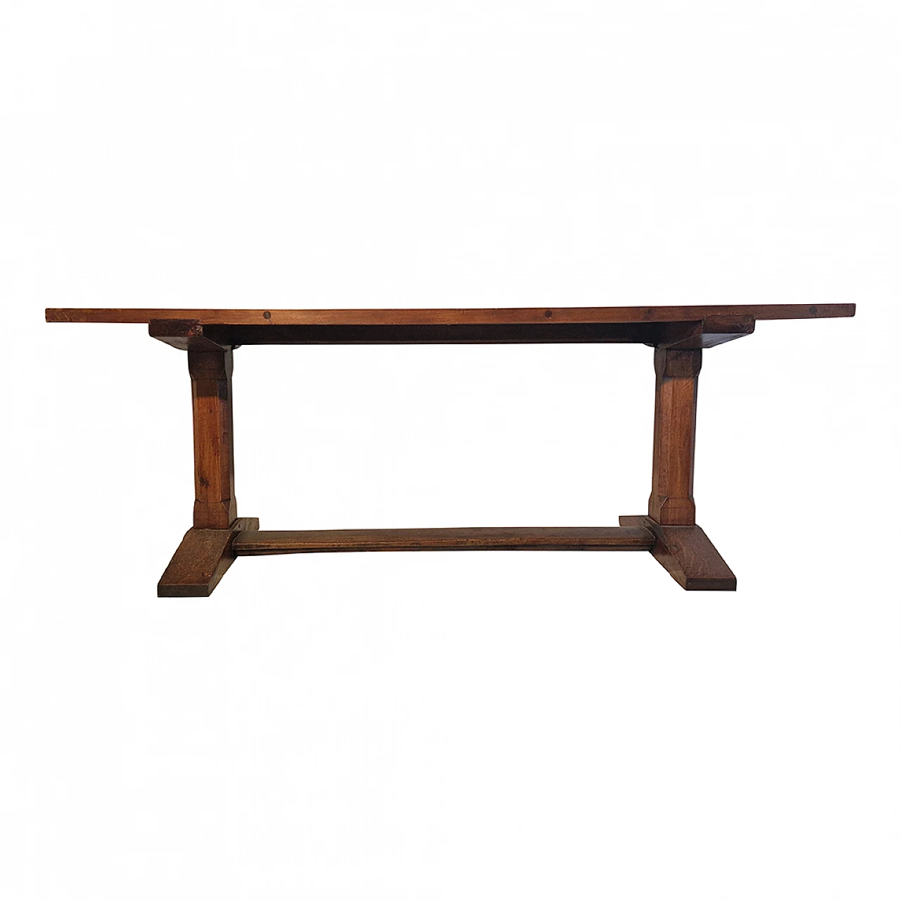 Solid walnut fratino table, 1970s 2