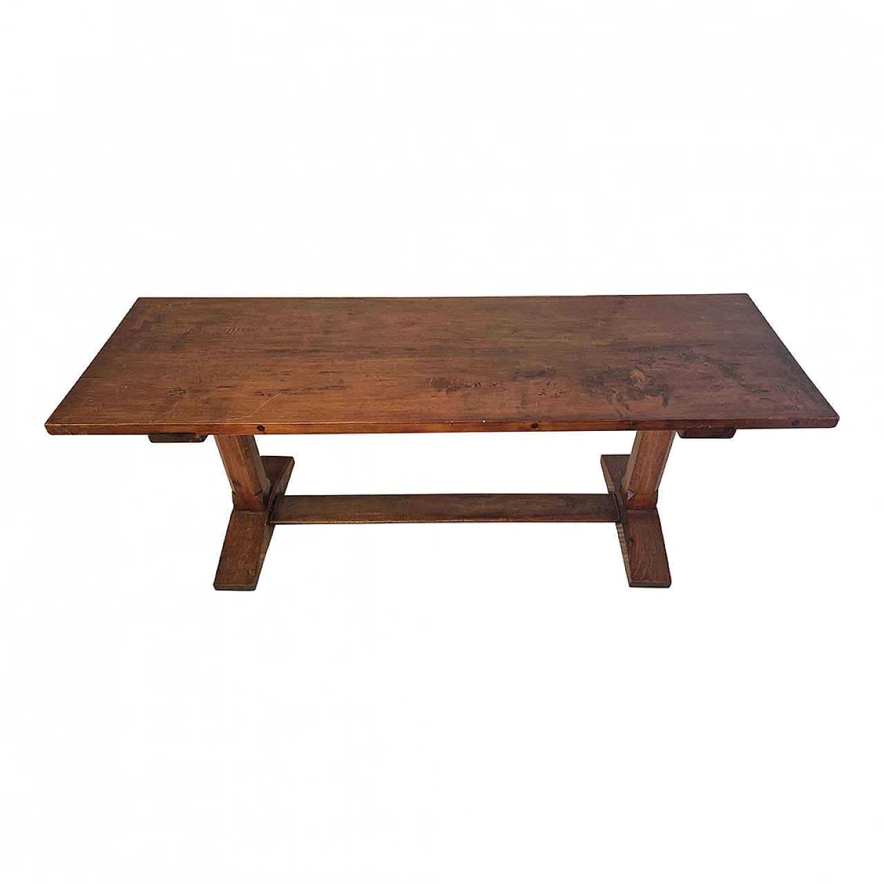 Solid walnut fratino table, 1970s 4