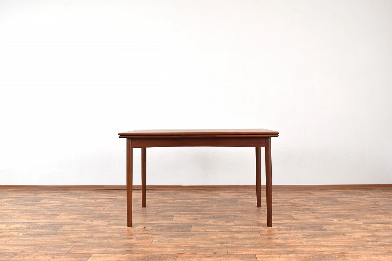 Danish teak extendable table, 1960s 1