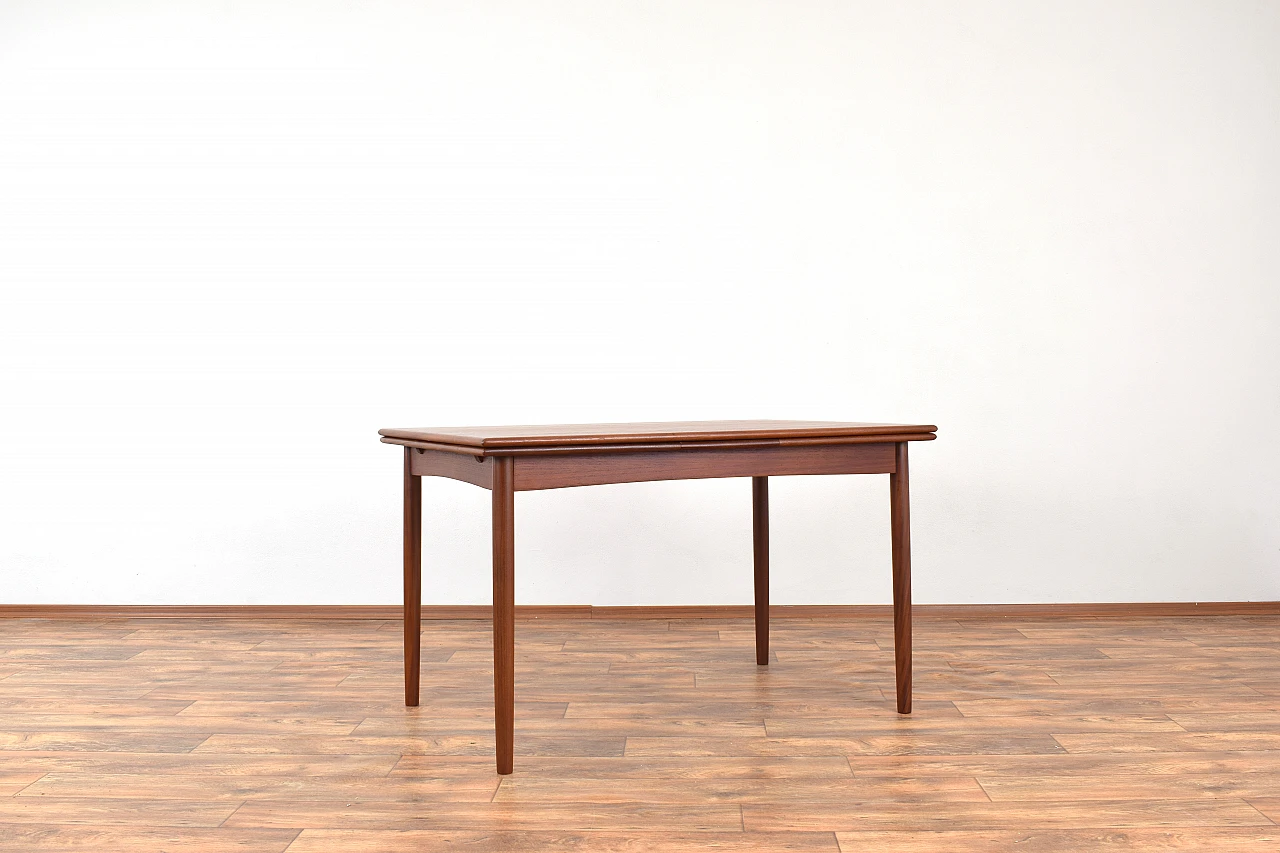 Danish teak extendable table, 1960s 2