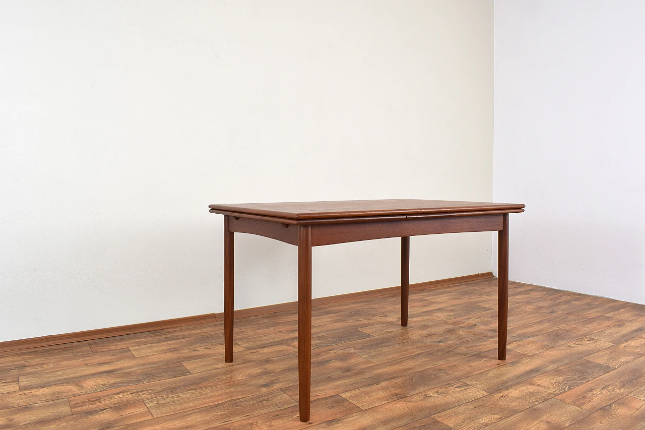 Danish teak extendable table, 1960s 6