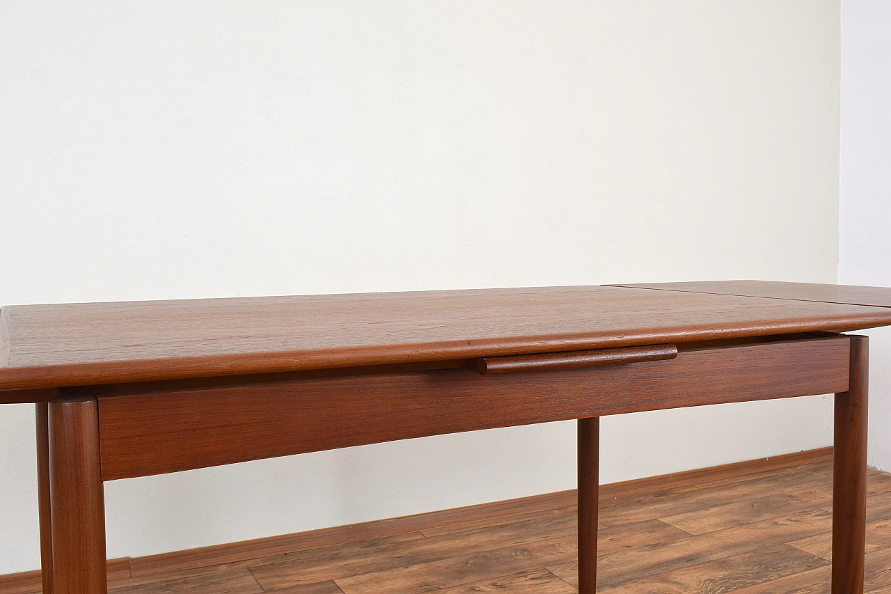 Danish teak extendable table, 1960s 9