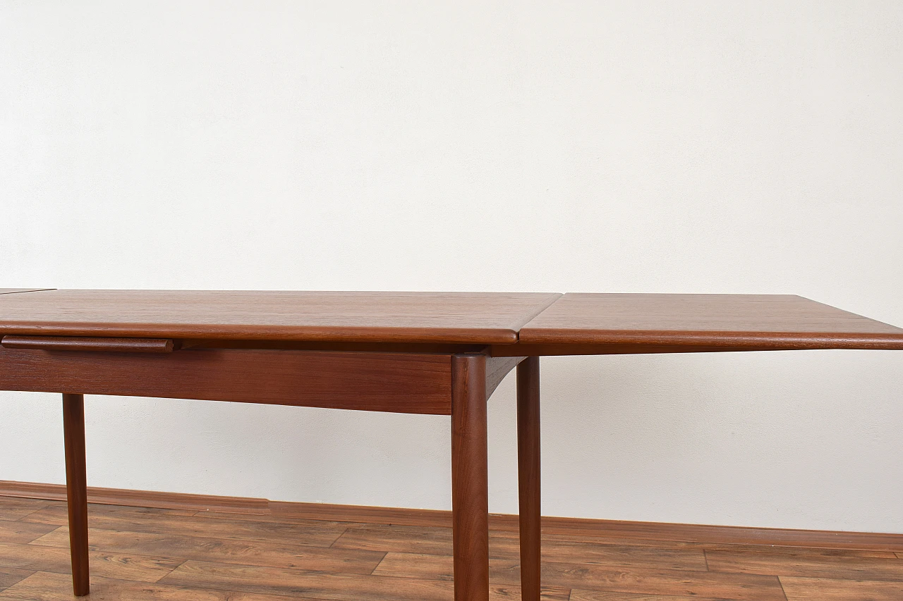 Danish teak extendable table, 1960s 10