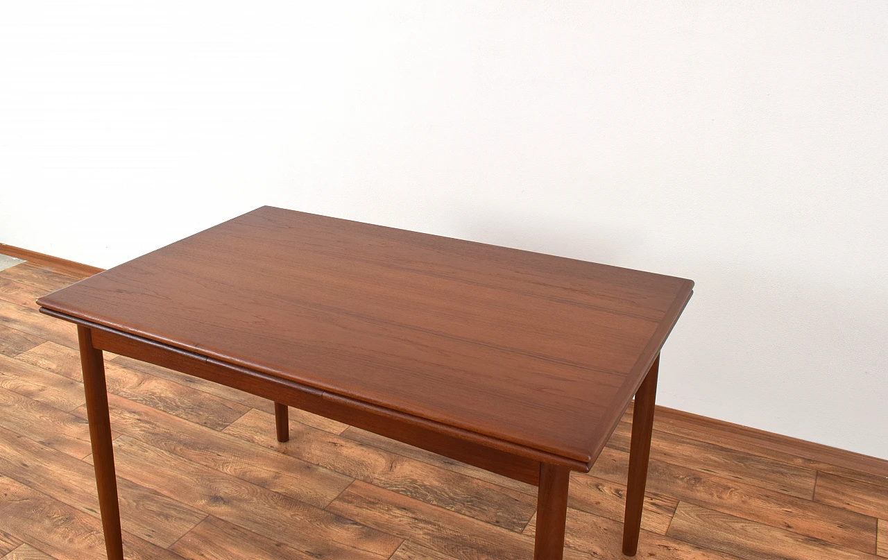 Danish teak extendable table, 1960s 12