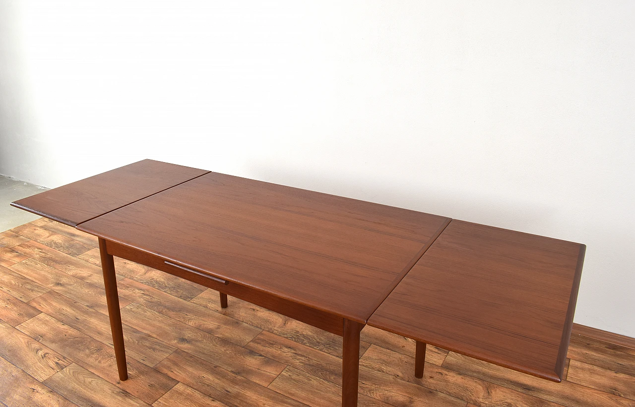 Danish teak extendable table, 1960s 14