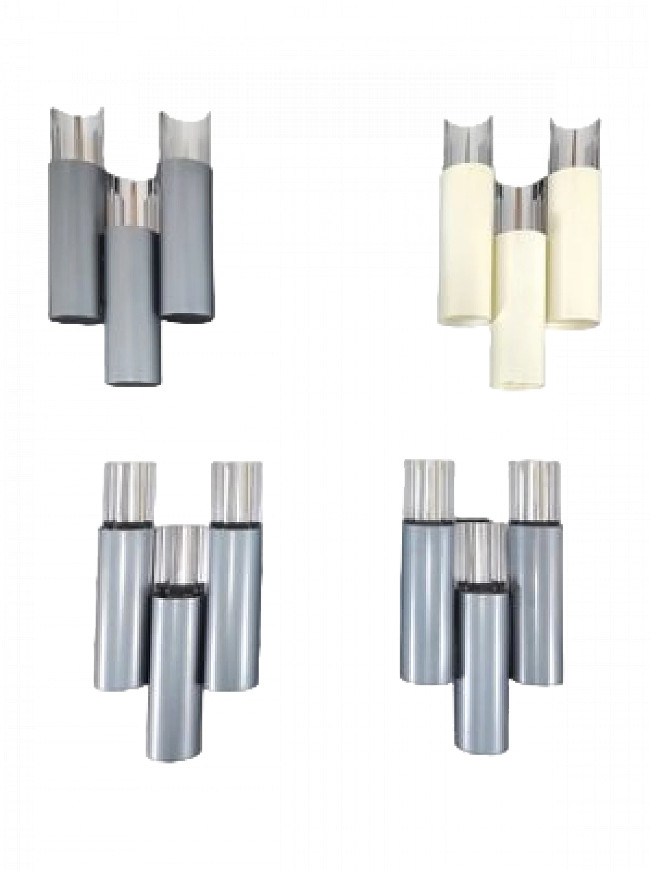 4 Wall lamps in laquered & chromed metal by Stilnovo, 1960s 17