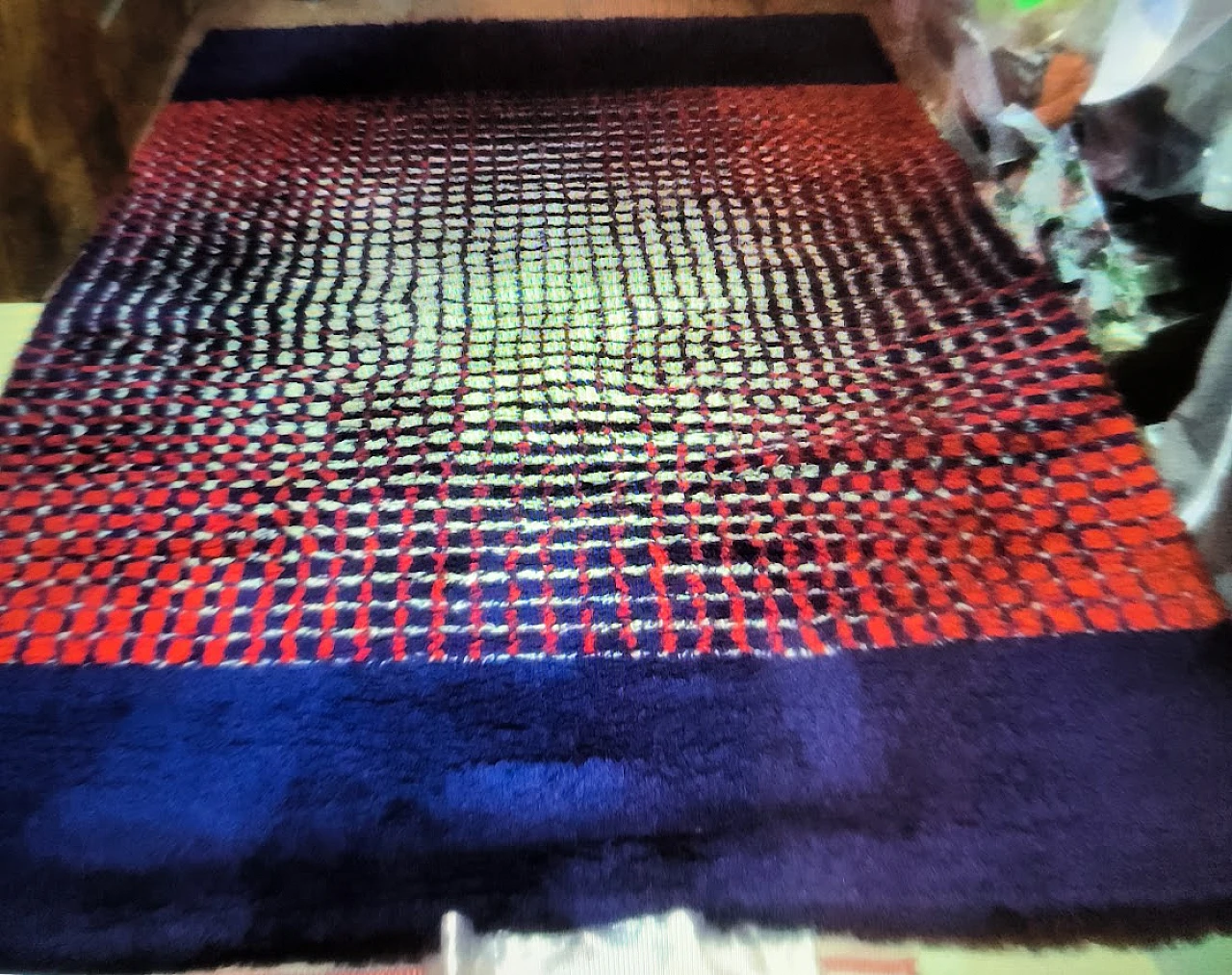 Kyoto wool carpet by Gaetano Pesce, 1969 7