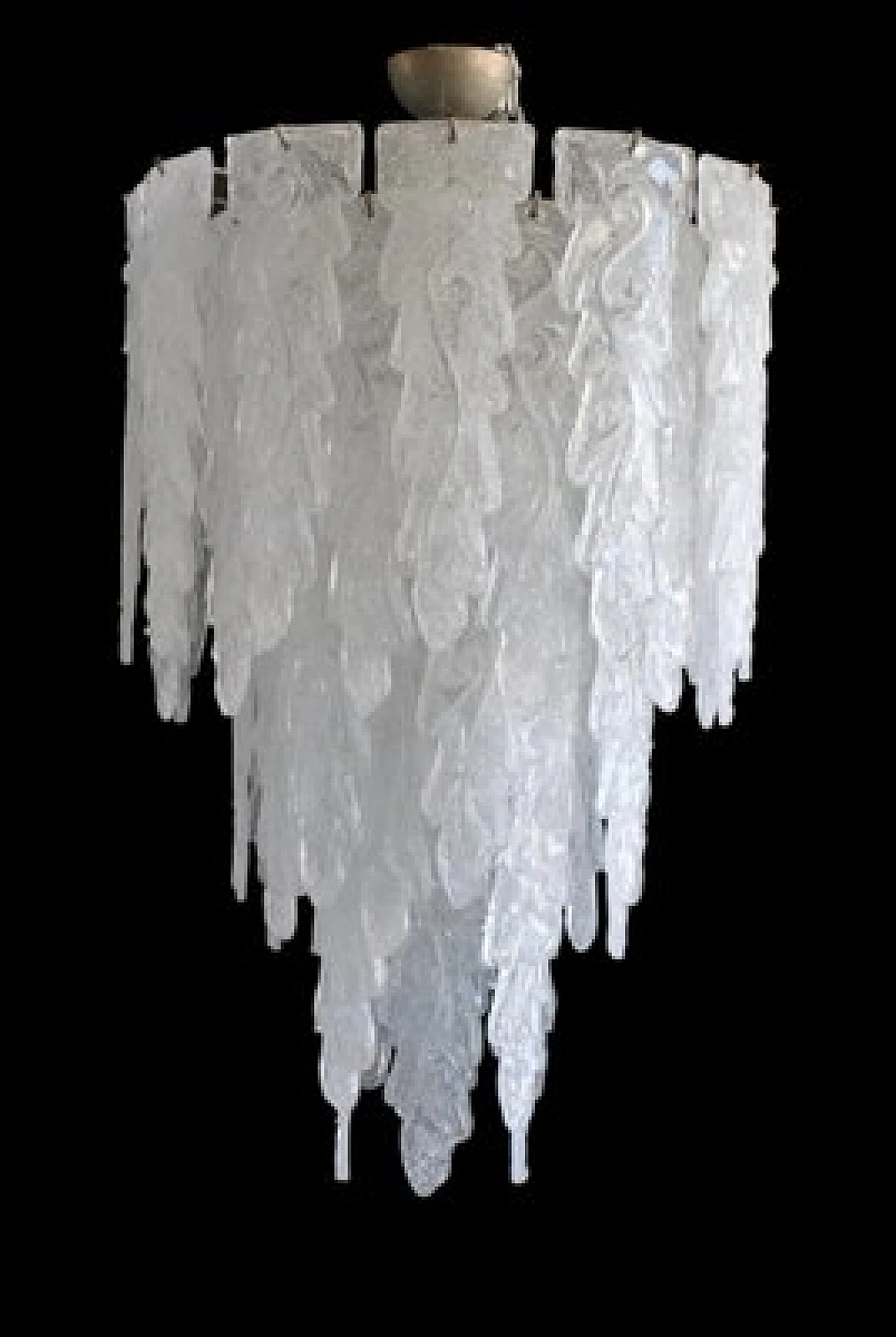 Murano Glass Chandelier with Leaves, 1970s 1