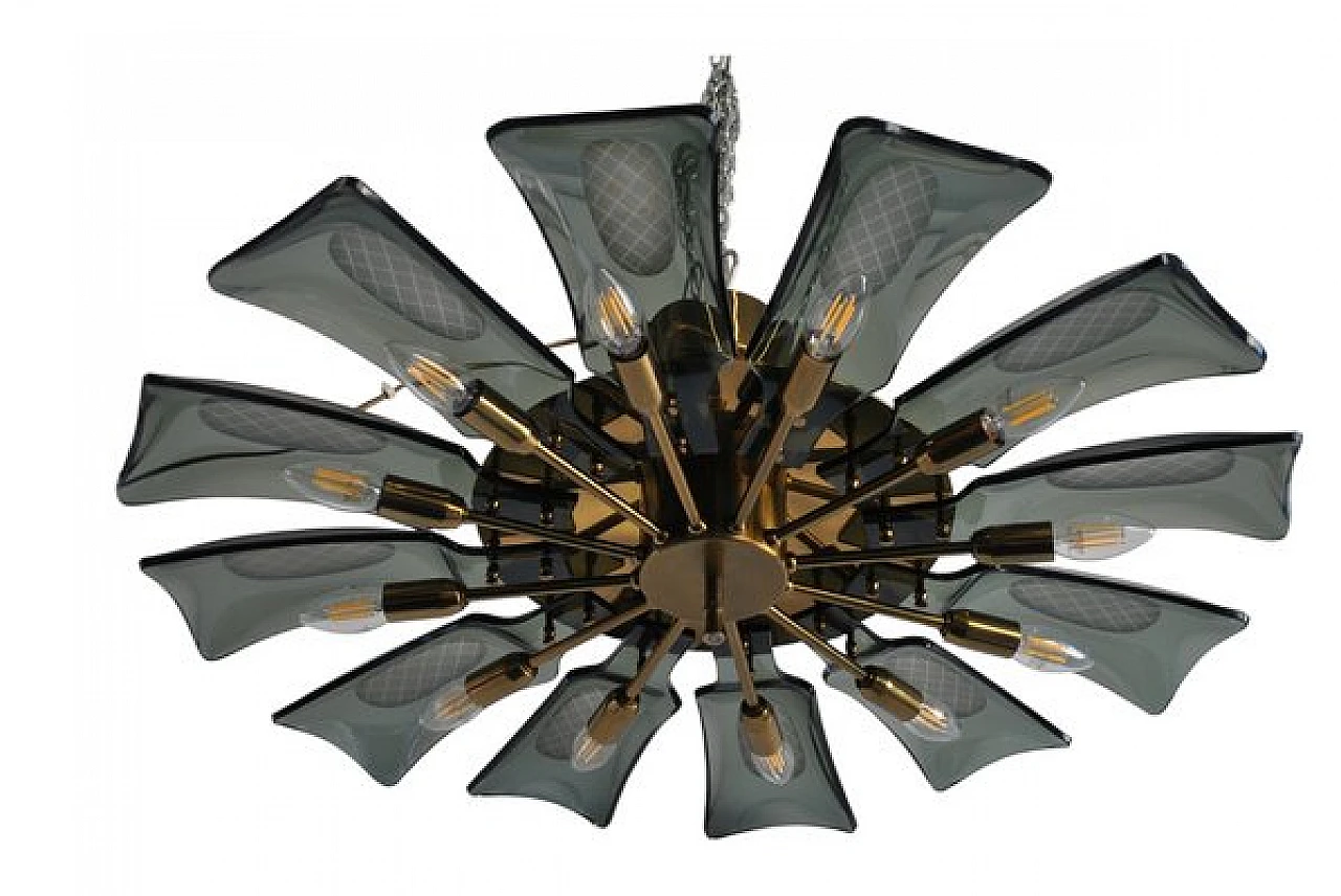 Dahlia chandelier by Max Ingrand for Fontana Arte, 1950s 1