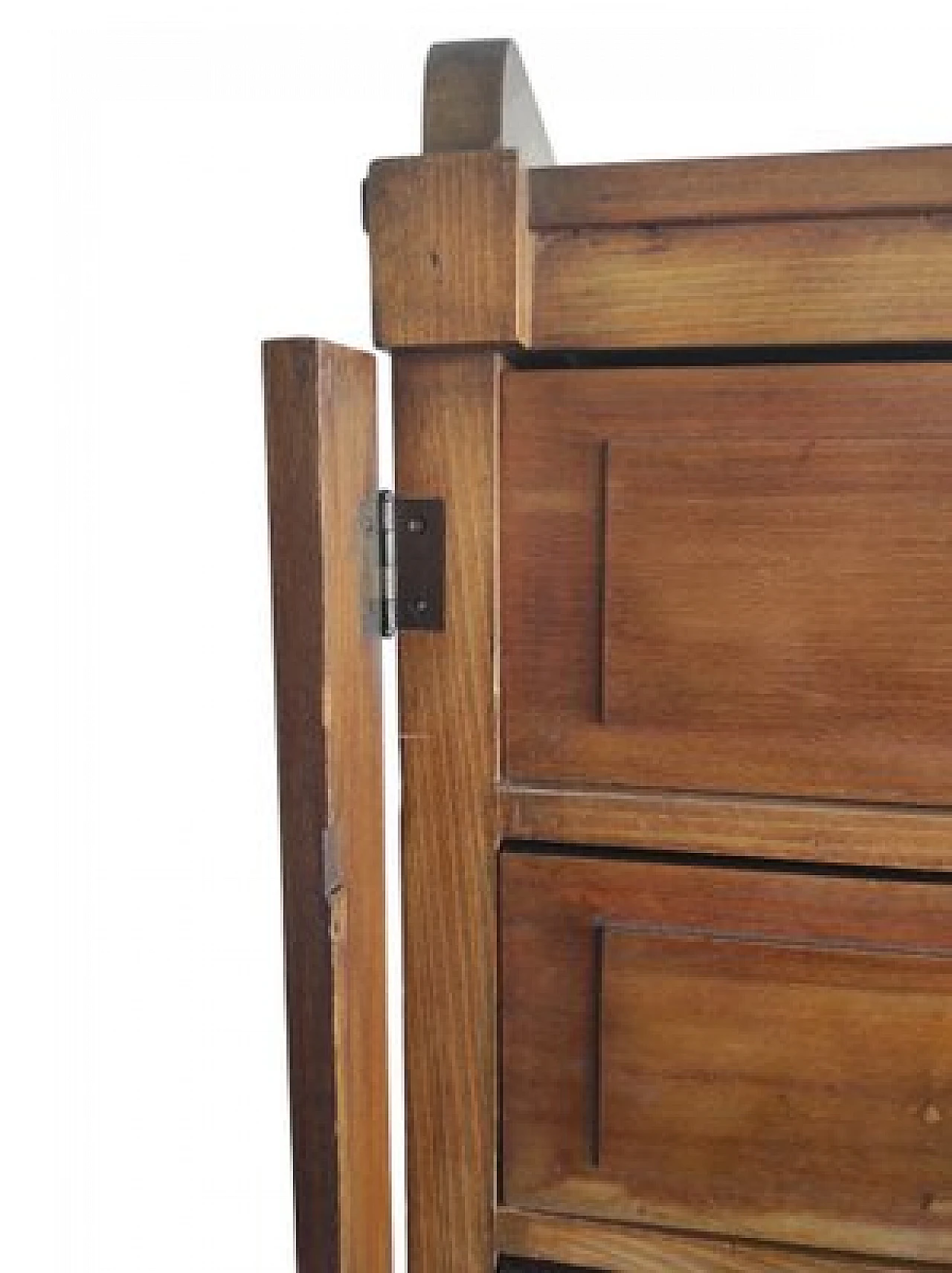 File cabinet in oak wood with brass handles, 1960s 4