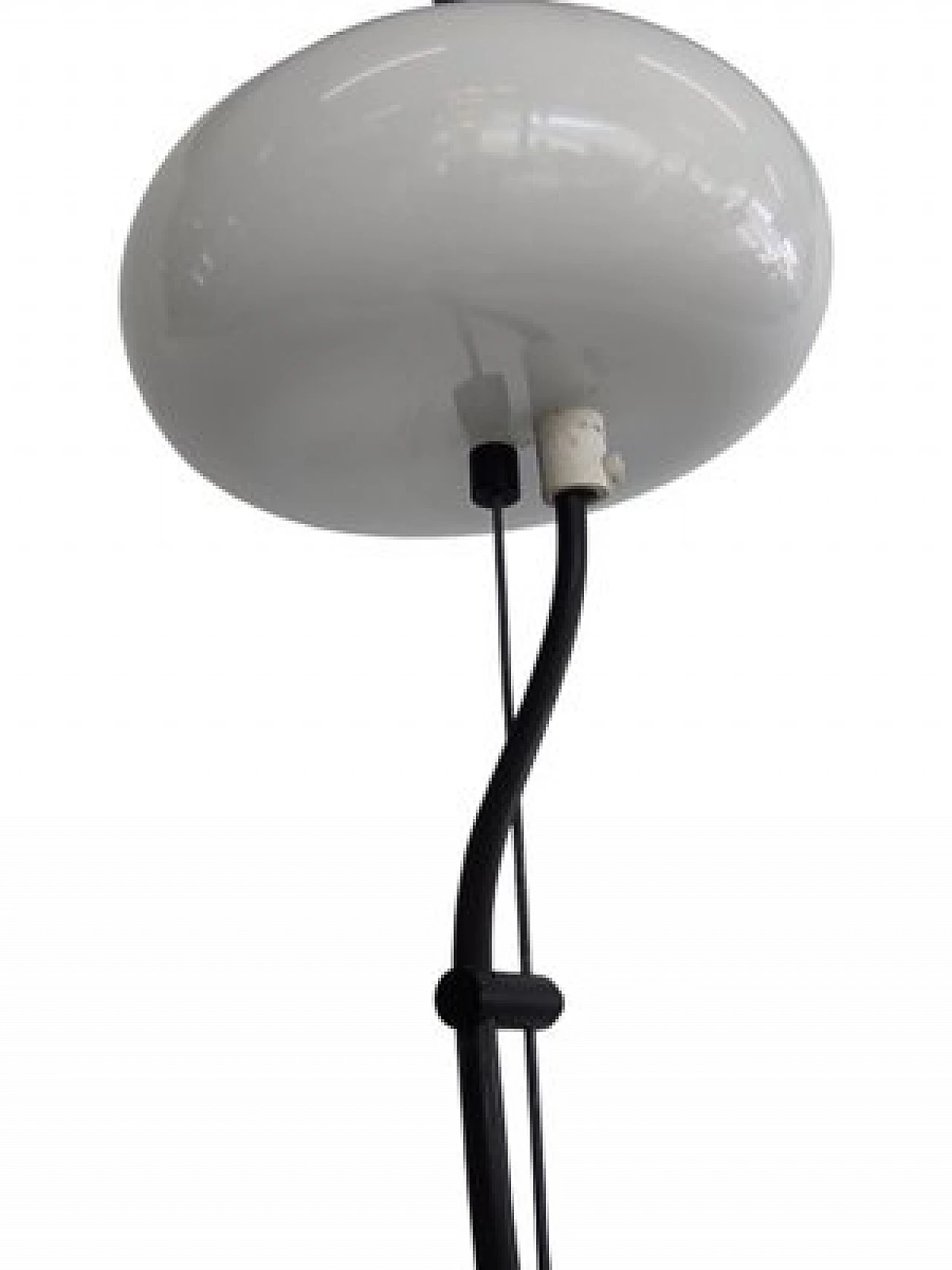 Ceiling lamp in black & white Murano glass, 1985 3