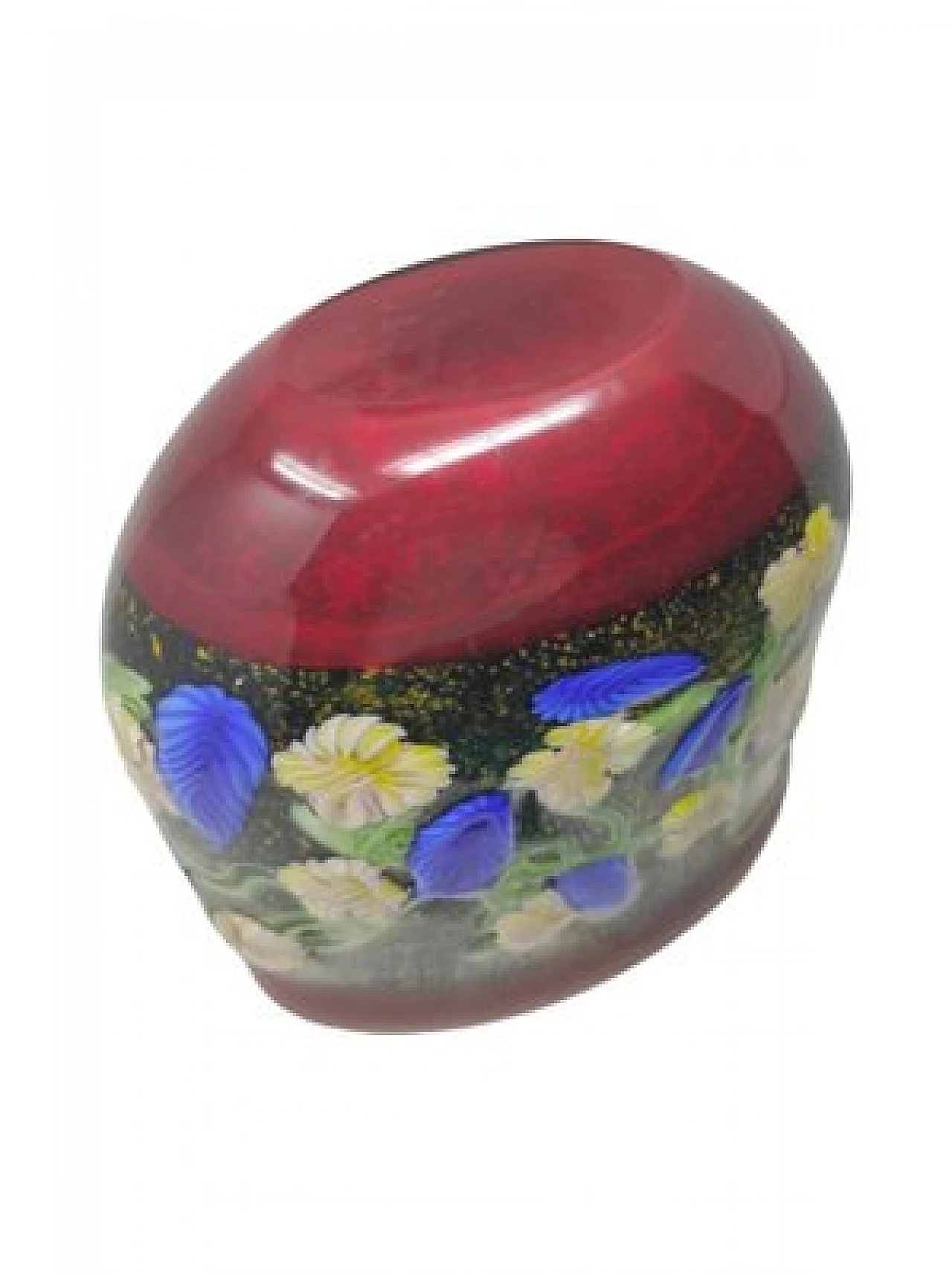 Vase in Murano glass with floral motifs by Toso, 1980s 7