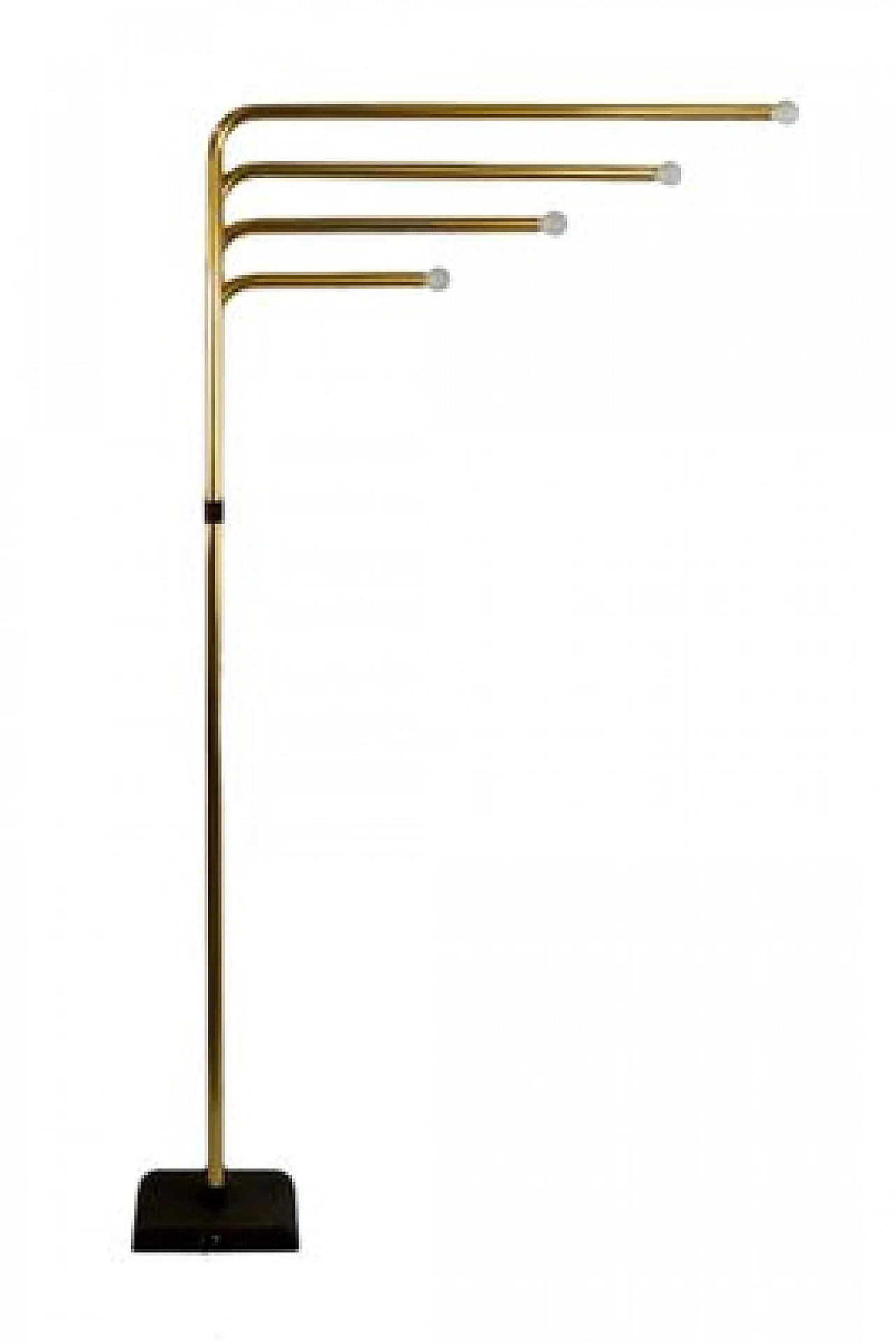 4-Light floor lamp in gilded metal by Goffredo Reggiani, 1950s 1