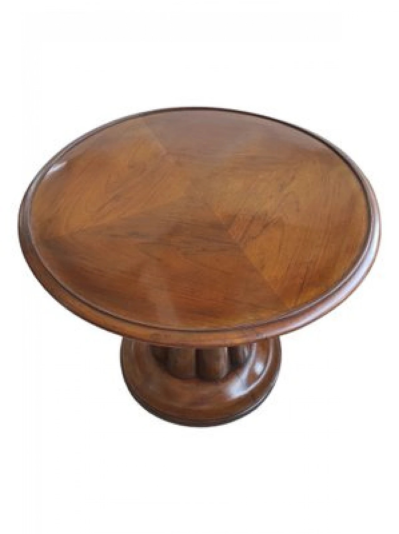 Walnut table with round top in Art Déco style, 1950s 2