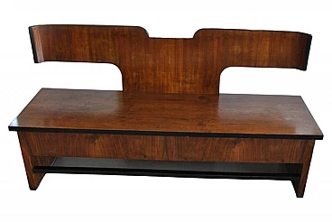 Wooden bench attributed to Melchiorre Bega, 1950s