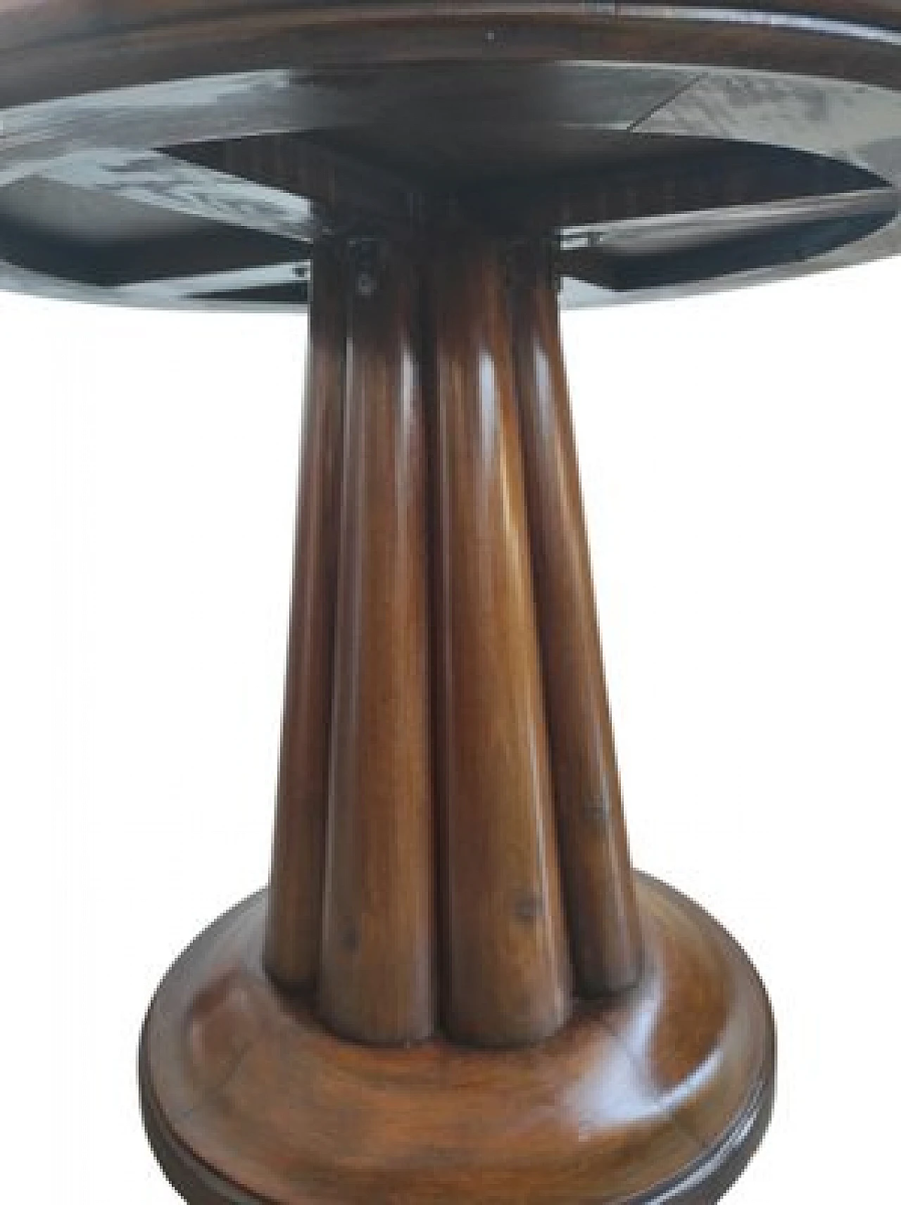 Walnut table with round top in Art Déco style, 1950s 3