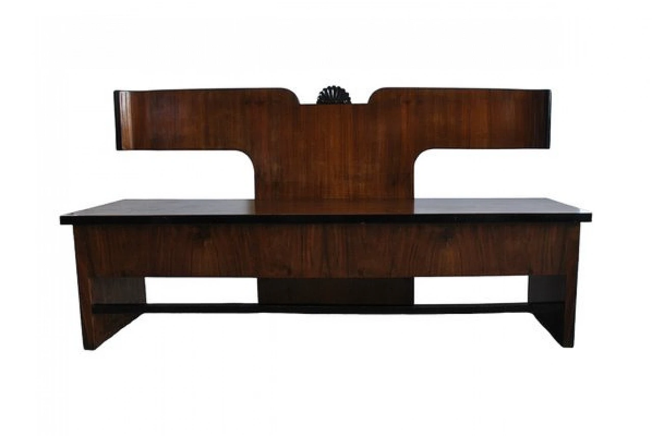 Wooden bench attributed to Melchiorre Bega, 1950s 2