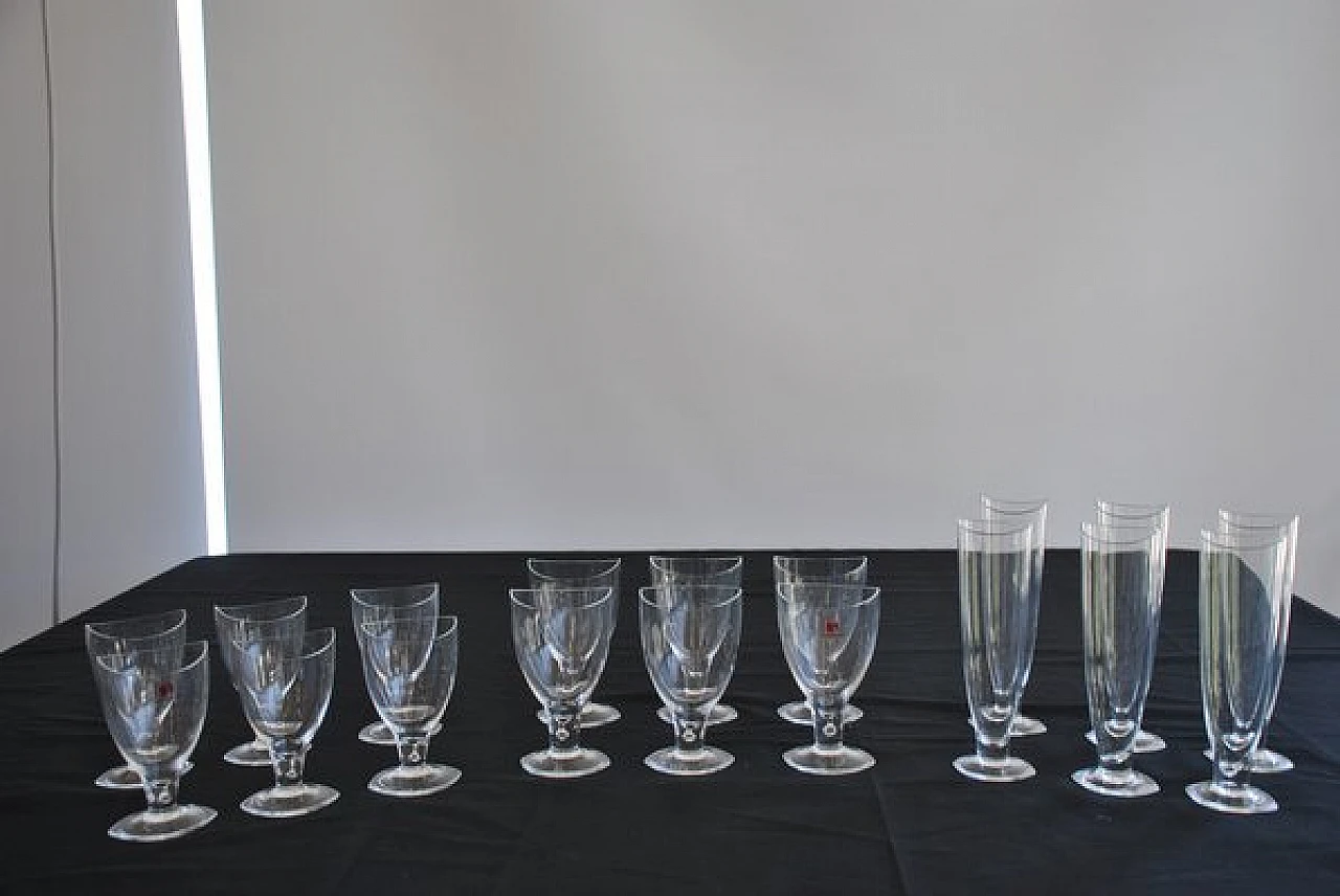 18 Glasses in Murano glass by Carlo Moretti, 1990s 1