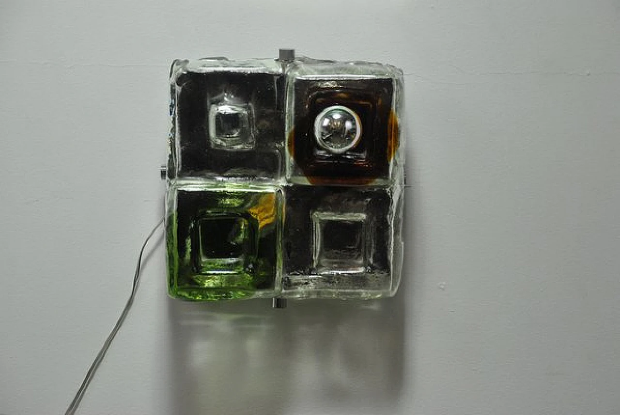 7 Wall lights in Murano glass attributed to A. Brotto, 1970s 3