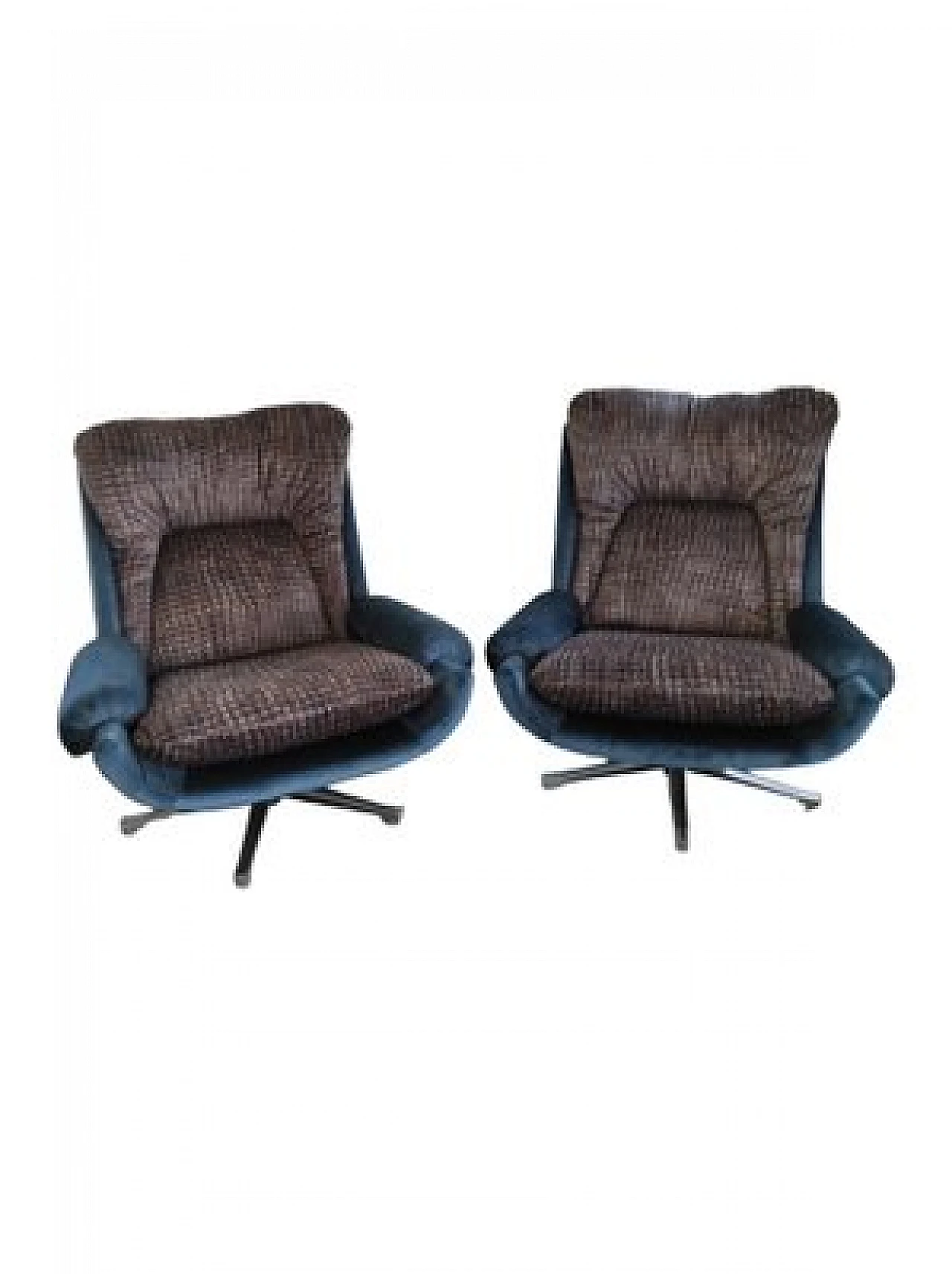 Pair of swivel lounge chairs by André Vandenbeuck for	Strässle, 1960s 1