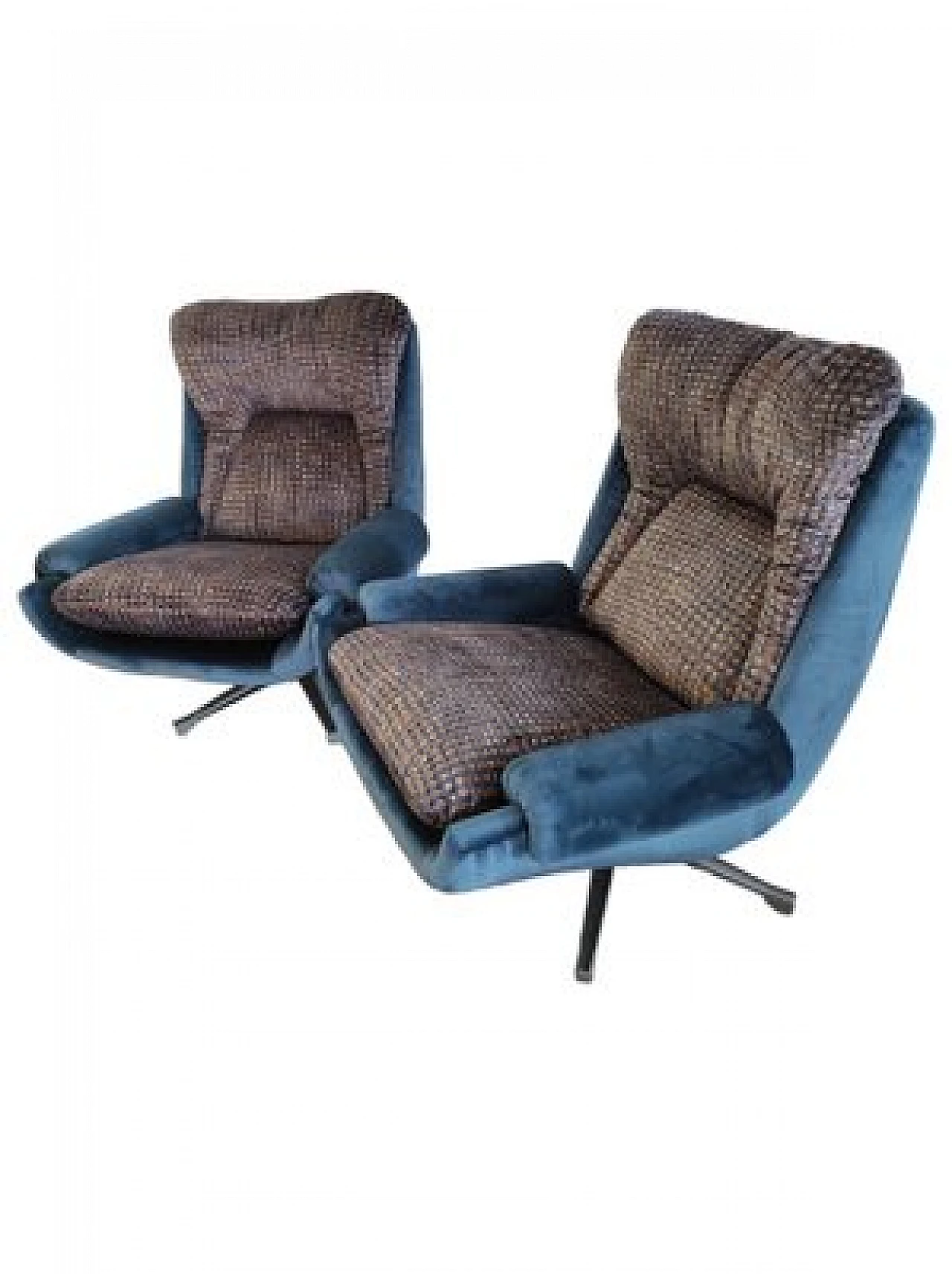 Pair of swivel lounge chairs by André Vandenbeuck for	Strässle, 1960s 2