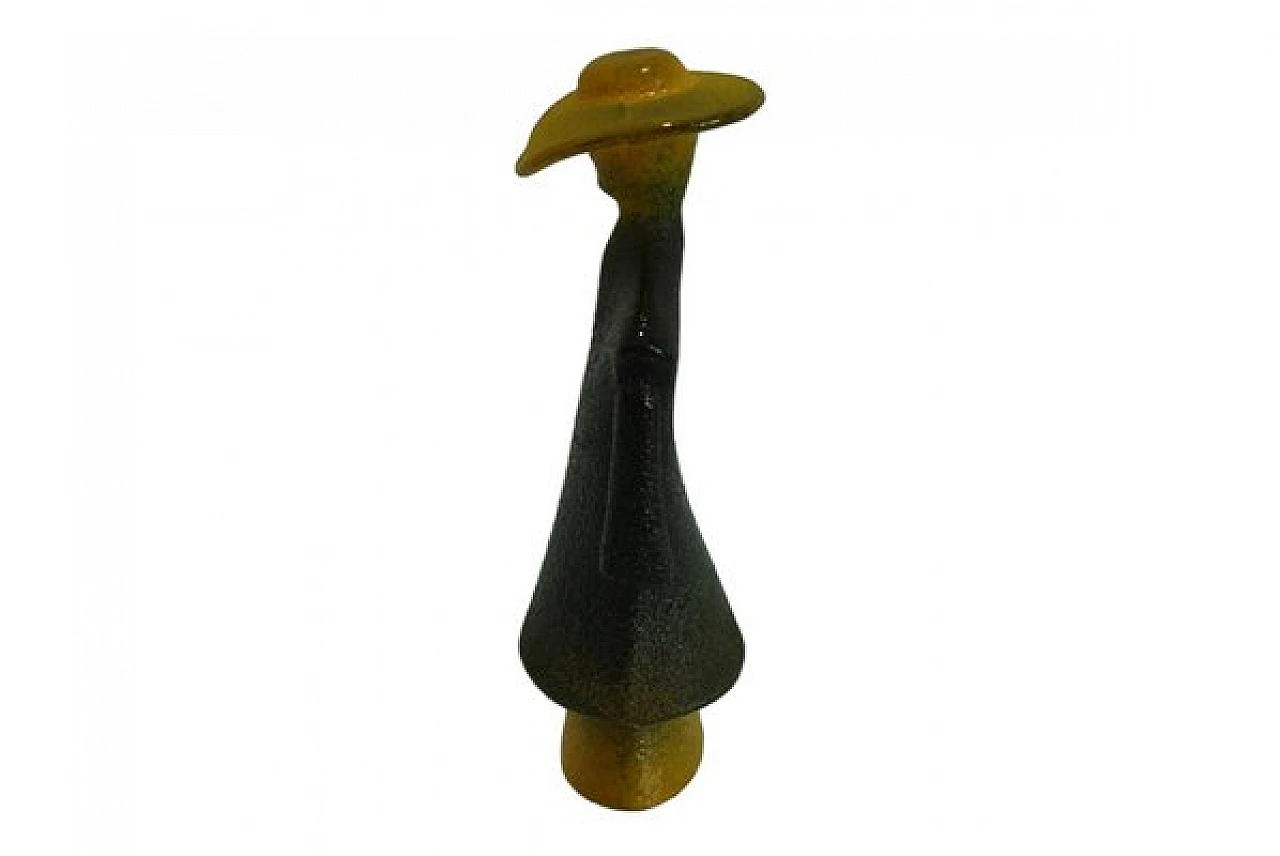 Kjell Engman for Kosta Boda, Green poncho, glass sculpture, 1980s 6