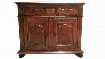 Cherry wood sideboard with geometric decoration, 17th century