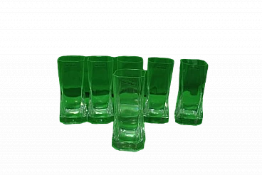 6 Bicchieri in cristallo di Cini Boeri per Arnolfo Di Cambio, anni '70