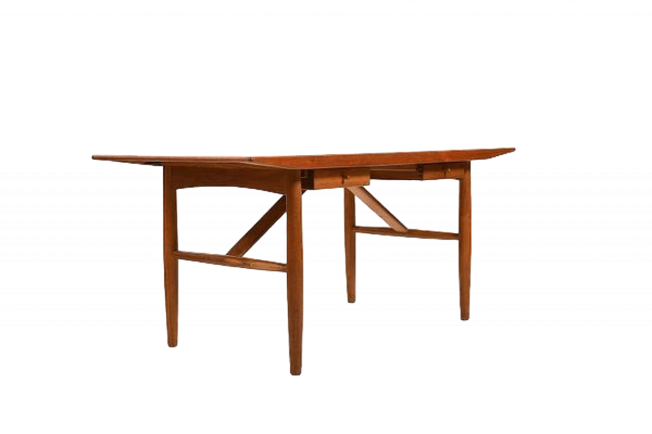 Danish teak and oak desk, 1960s 13