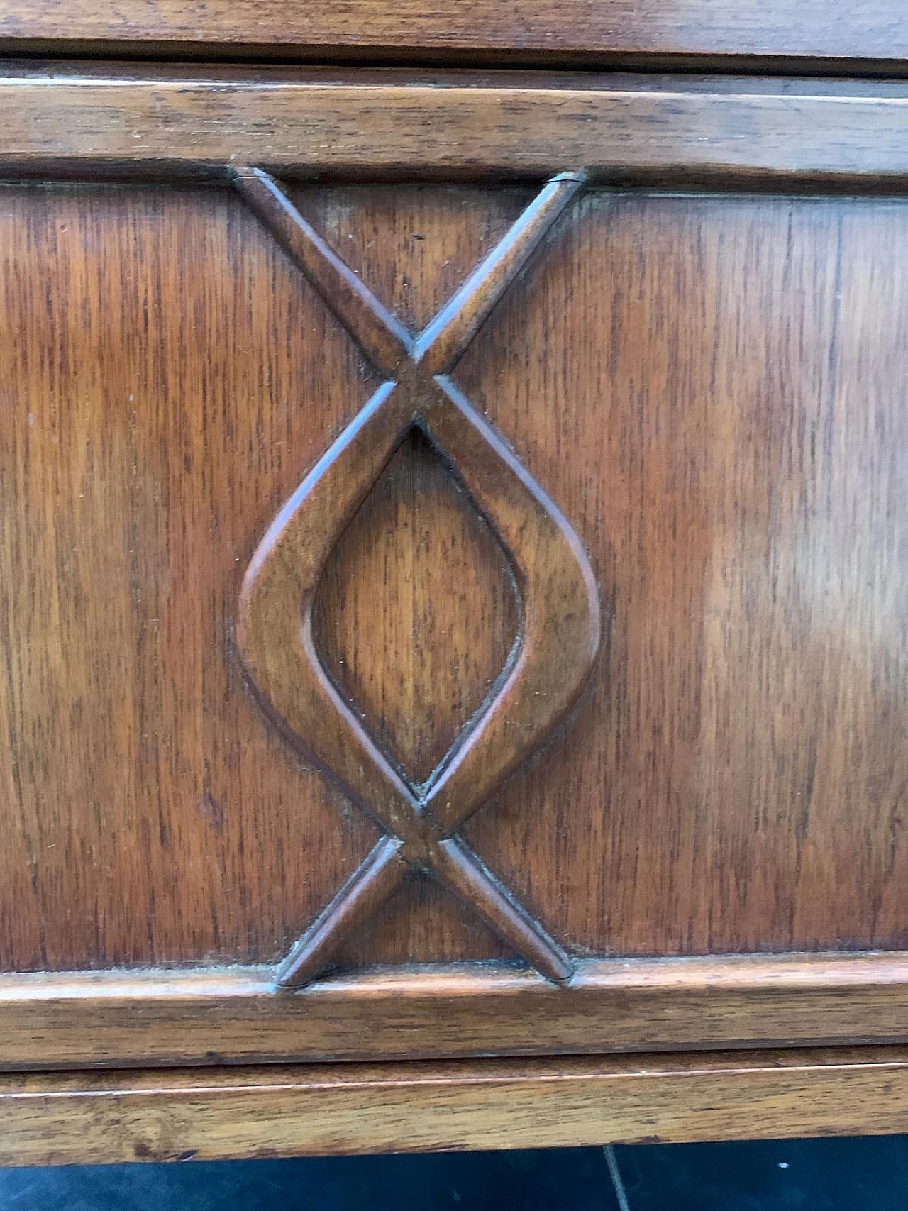 Art Déco bedside table in beech wood with one door, 1940s 11