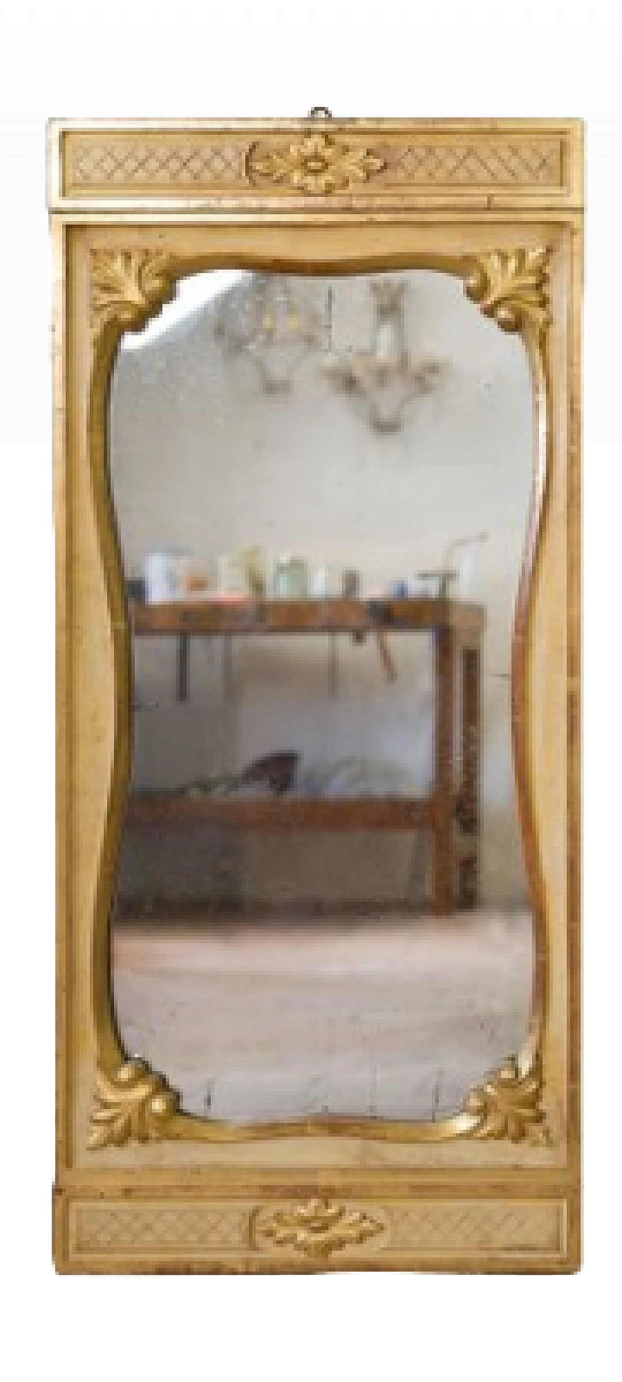 Art Nouveau gilded and lacquered wood mirror, early 20th century 9