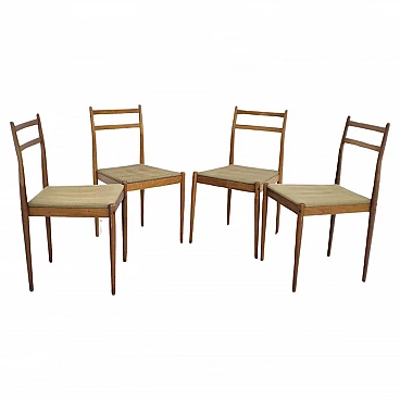 4 Chairs attributed to Gio Ponti for Reguitti, 1950s